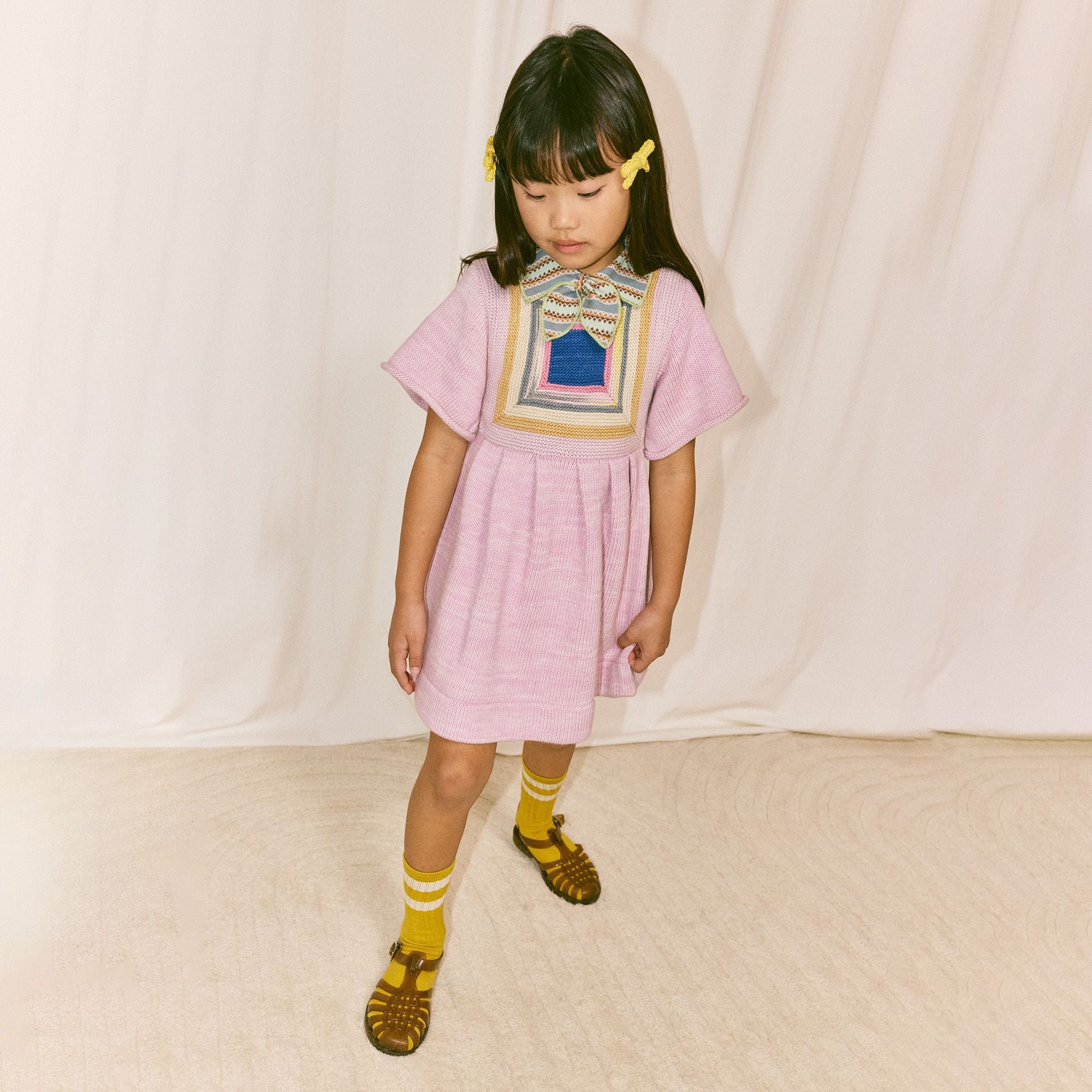 Misha & Puff-Girls Log Cabin Dress Aura