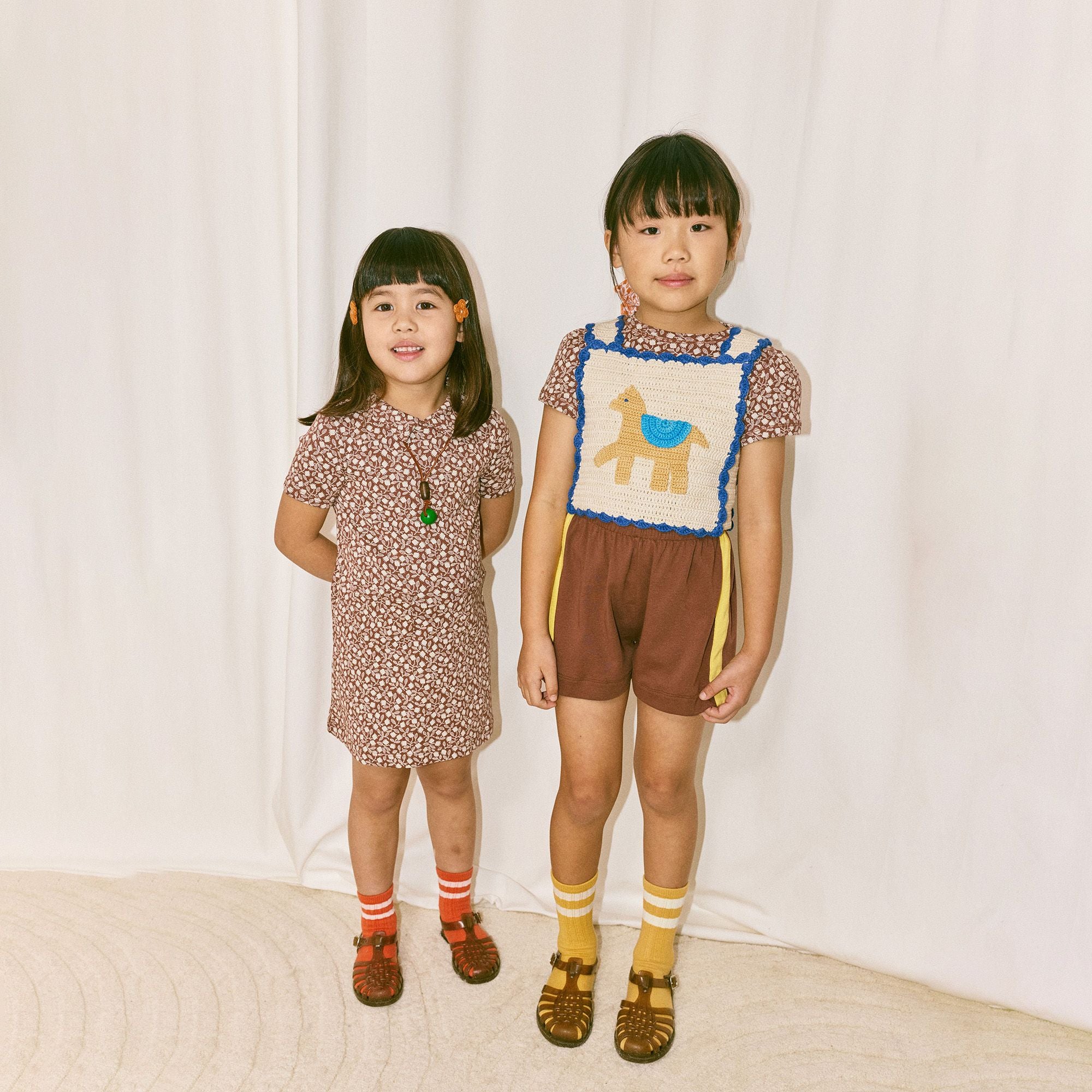 Misha & Puff-Girls Crochet Horse Top Marzipan