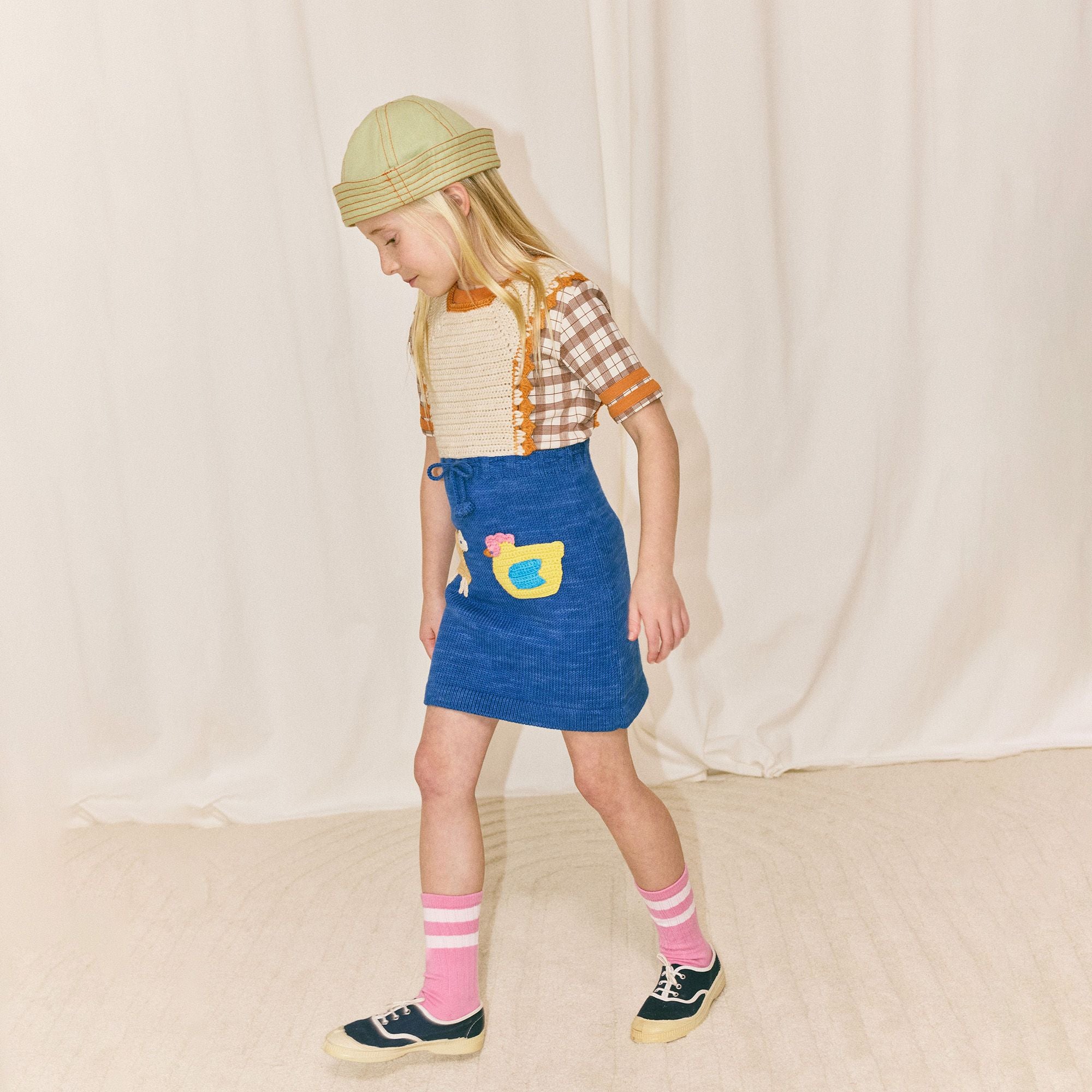 Misha & Puff-Farm Topanga Pinafore Blue Ribbon