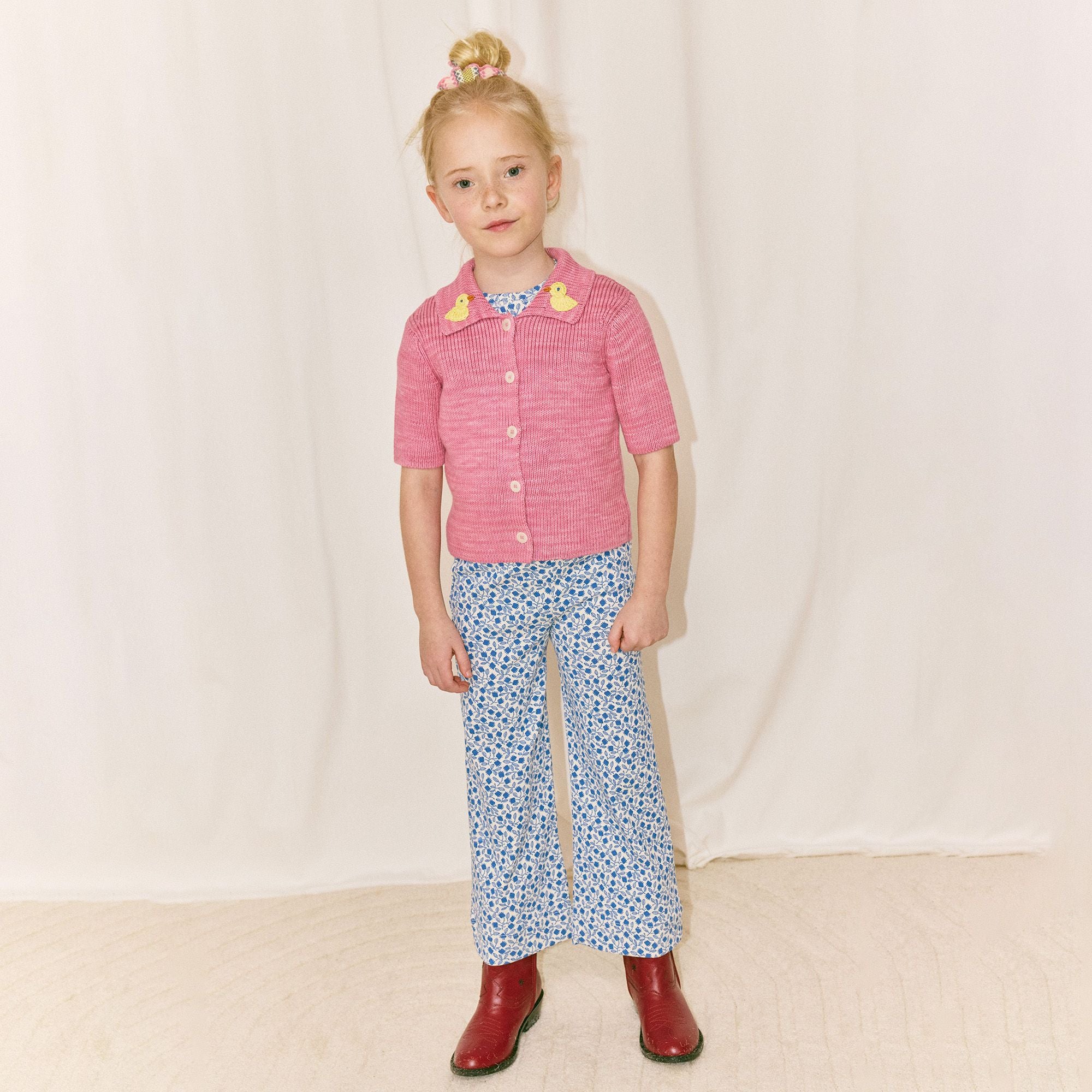 Misha & Puff-Girls Duckling Cafe Cardigan Azalea
