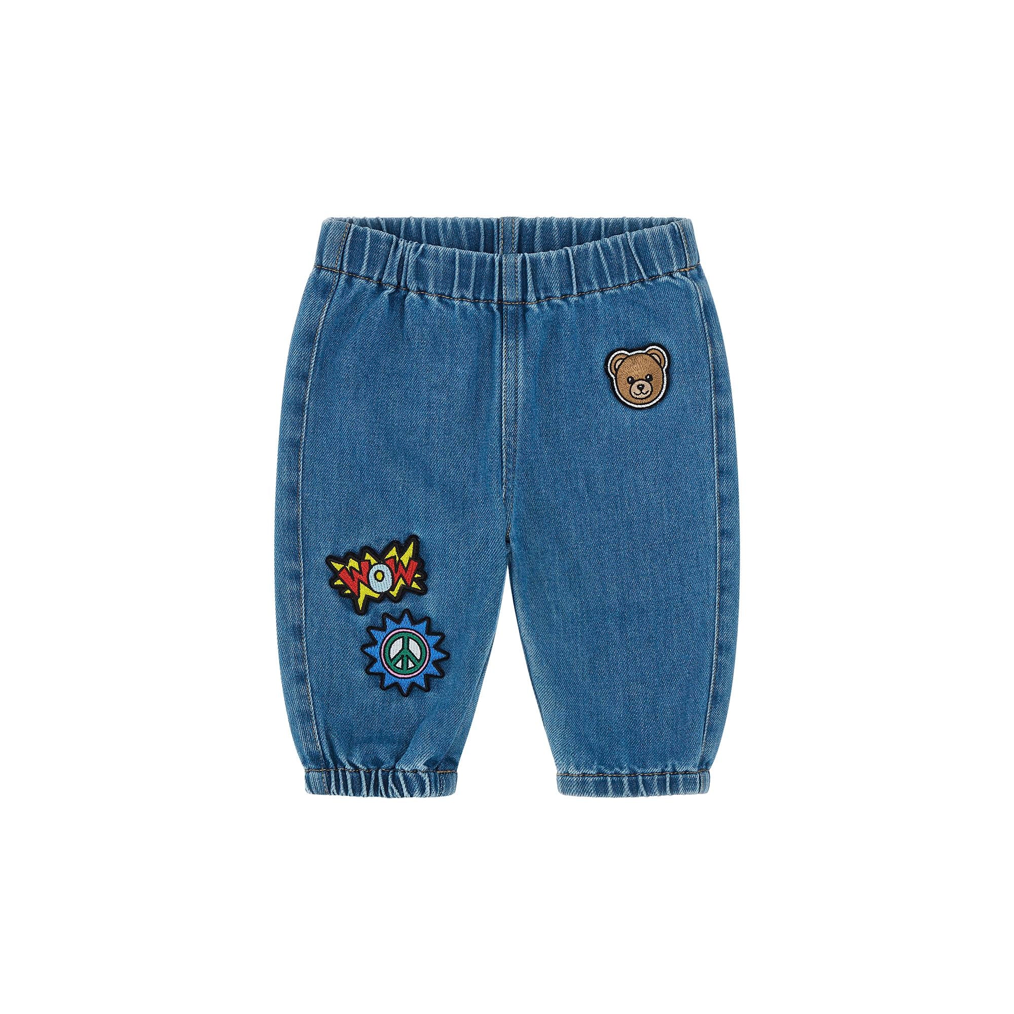 Moschino-Baby Denim Trousers Dream Blue