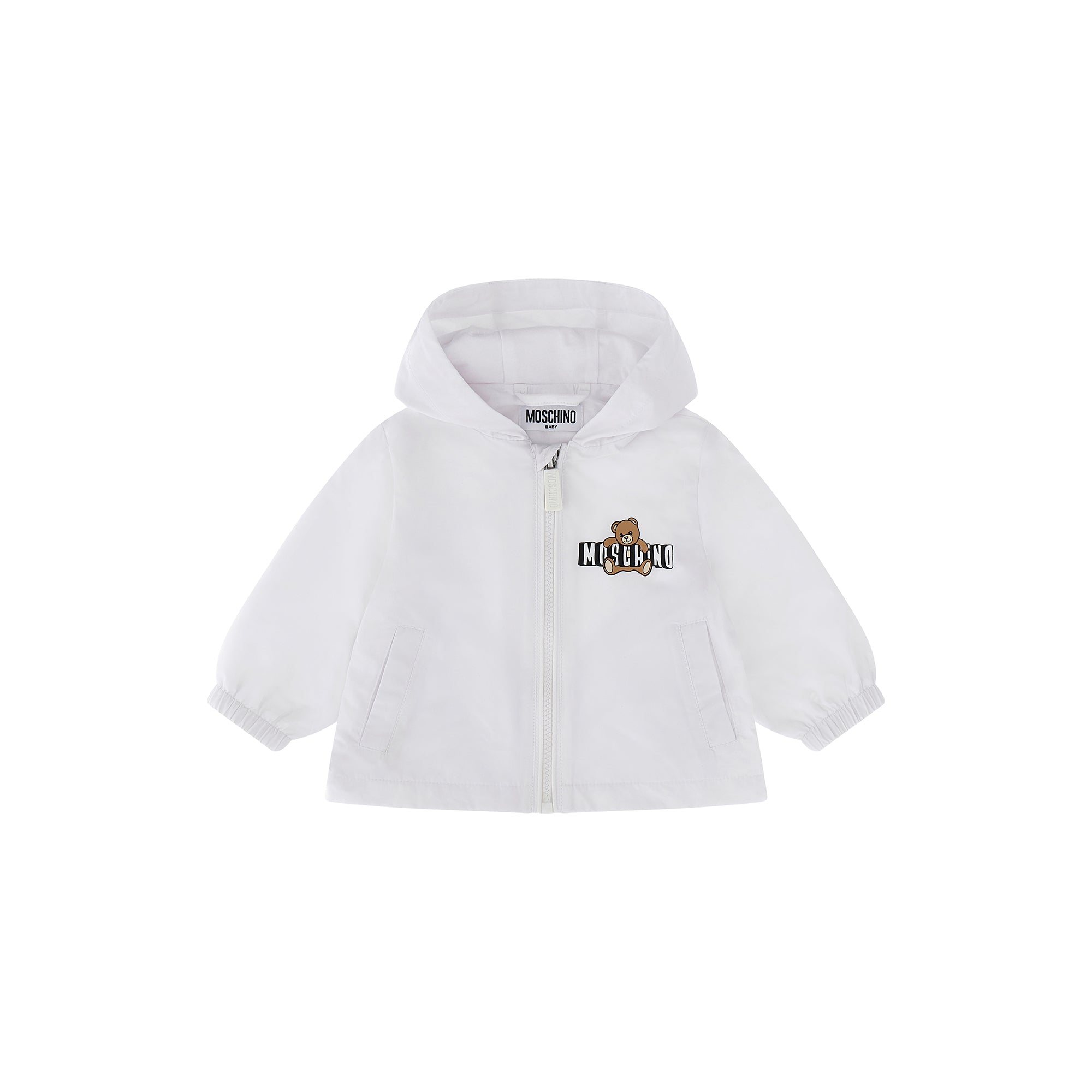 Moschino-Baby Hooded Jacket Optical White