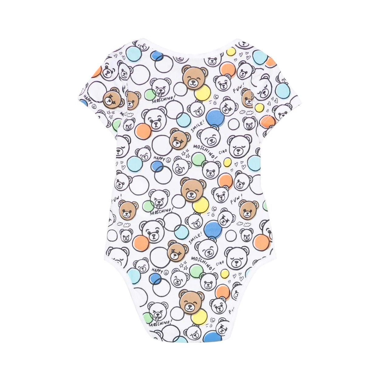Moschino-Baby Bodysuit Addition White Smile&Bubble