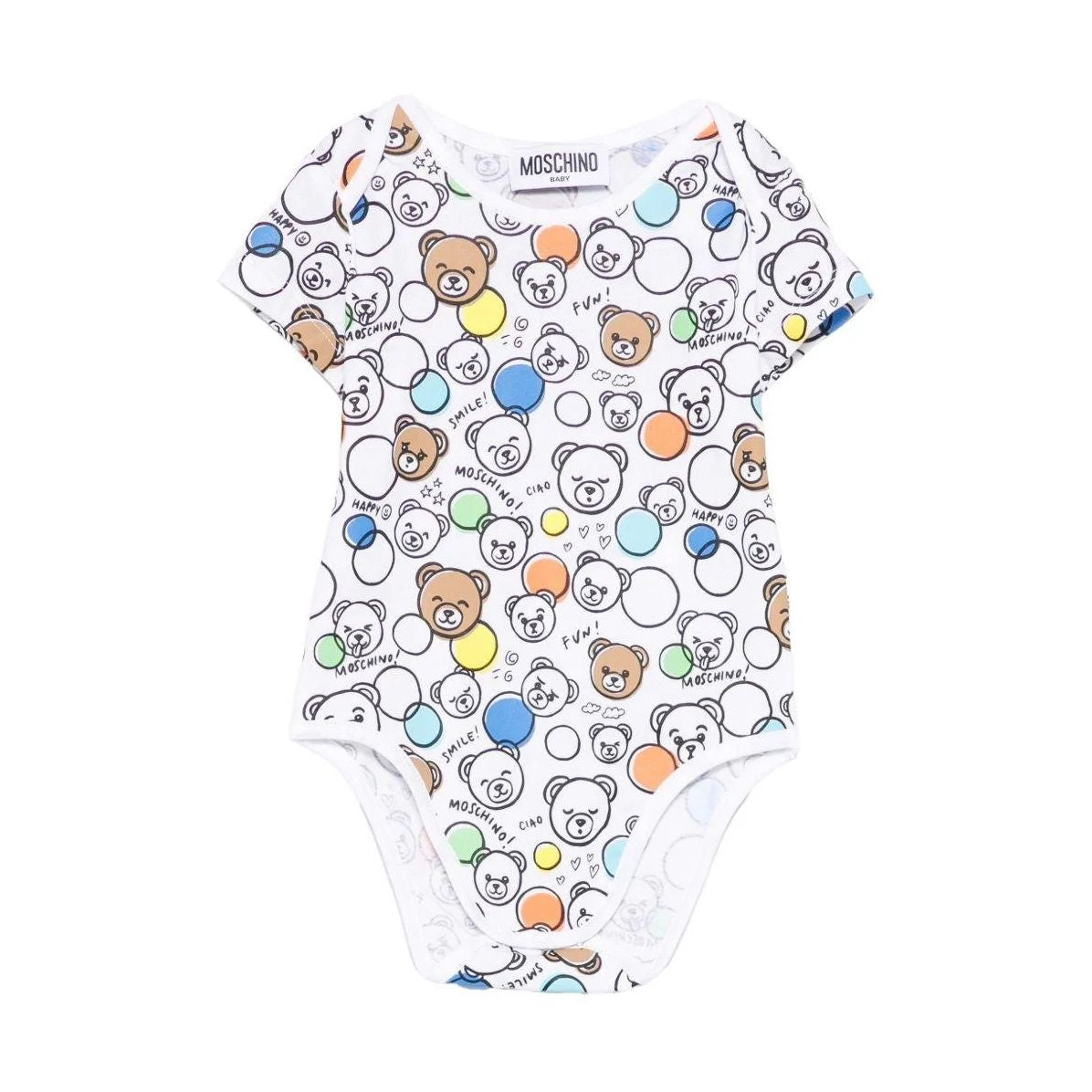 Moschino-Baby Bodysuit Addition White Smile&Bubble