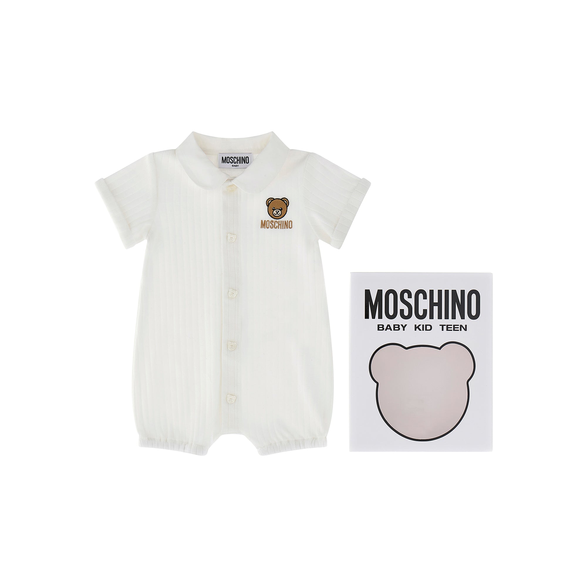 Moschino-Baby Romper With Gift Box Cloud