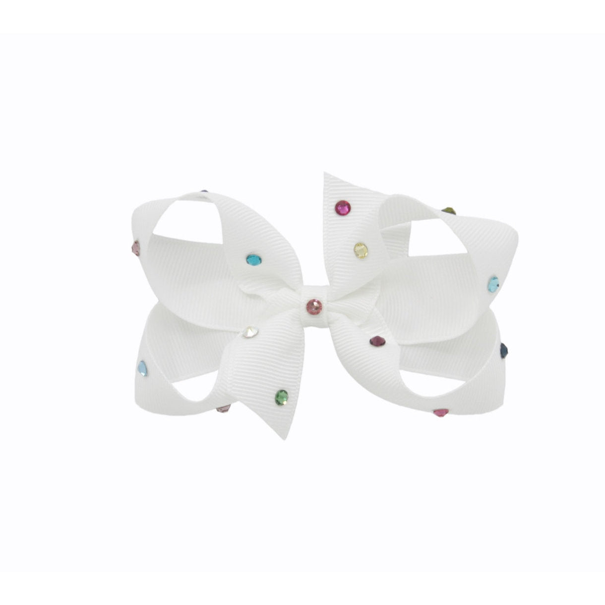 Olilia-Medium Classic Bow-White Multi