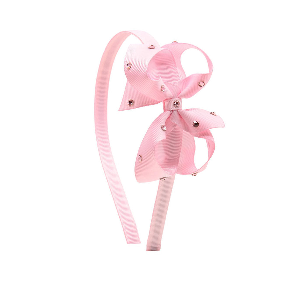 Olilia-Medium Classic Hard Headband-Pearl Pink