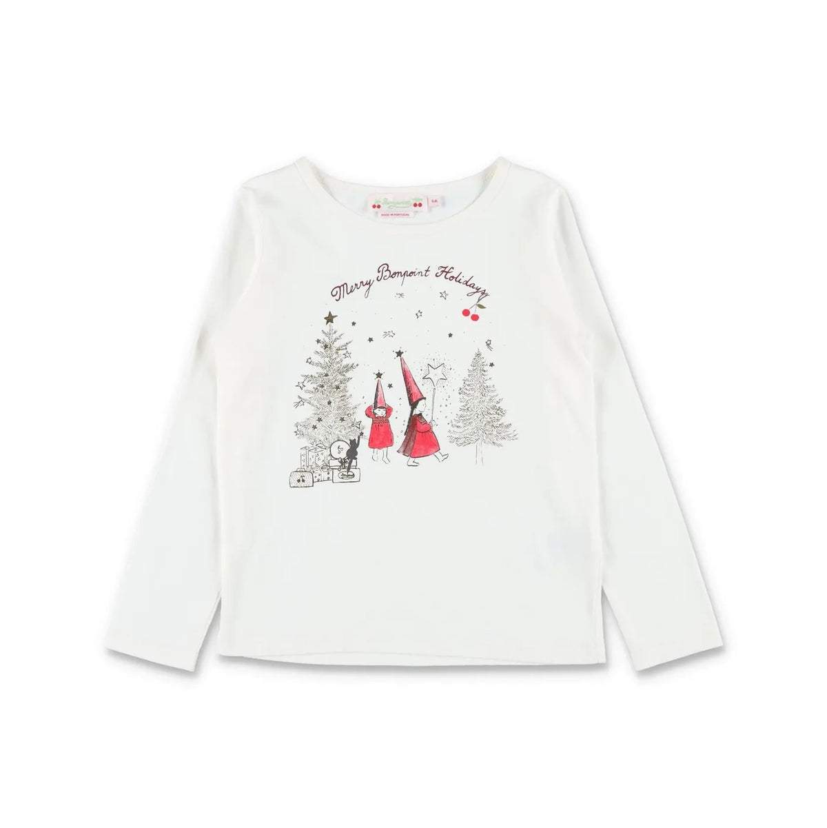 Bonpoint-T-Shirt Tidjiane Blanc Lait