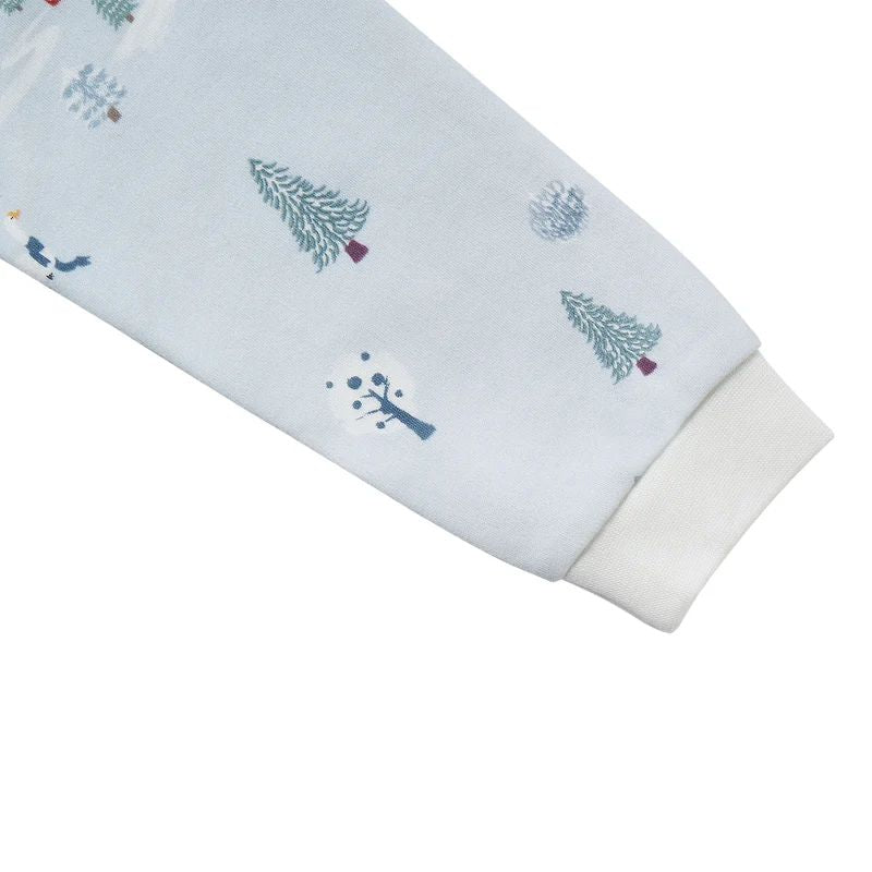 Nest Designs-Long Sleeve Footless Sleeper Snowy Snuggles