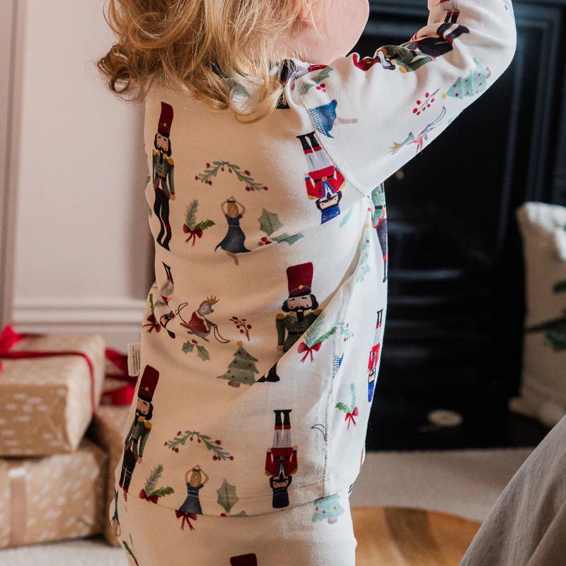Nest Designs-Organic Cotton Long Sleeve Two-Piece PJ Set Nutcracker