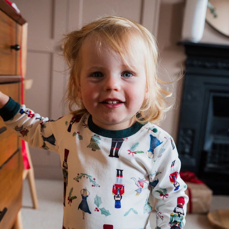 Nest Designs-Organic Cotton Long Sleeve Two-Piece PJ Set Nutcracker