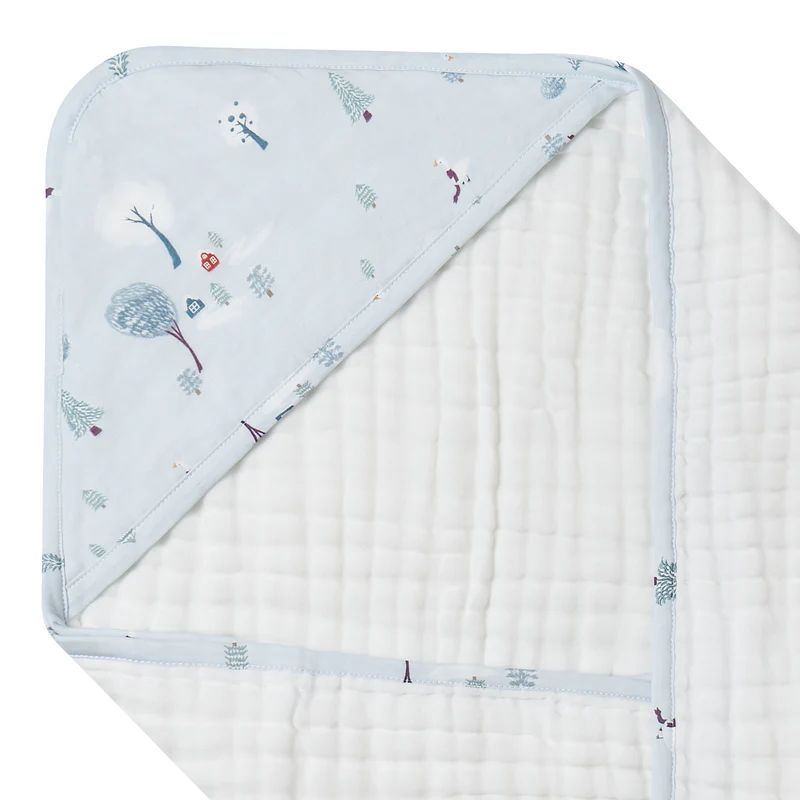 Nest Designs-Layer Hooded Baby Bath Towel Snowy Snuggles