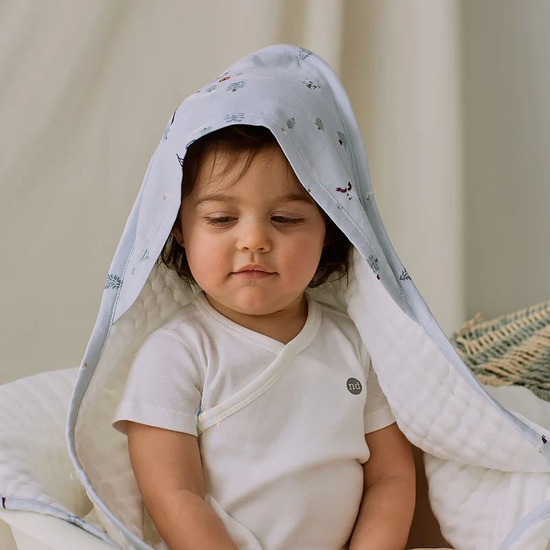 Nest Designs-Layer Hooded Baby Bath Towel Snowy Snuggles
