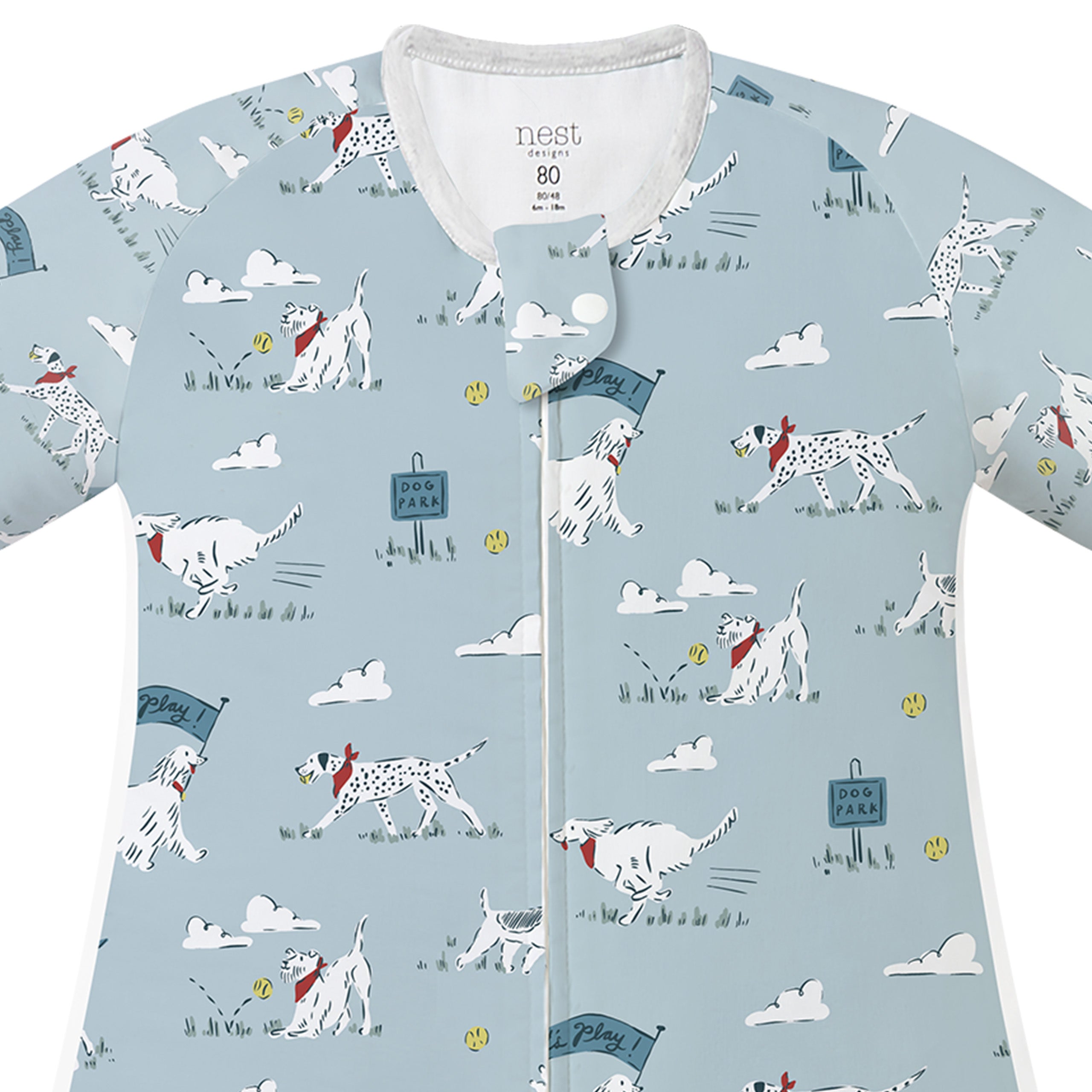 Nest Designs-0.6 TOG Long Sleeve Footed Sleep Bag Puppy Park