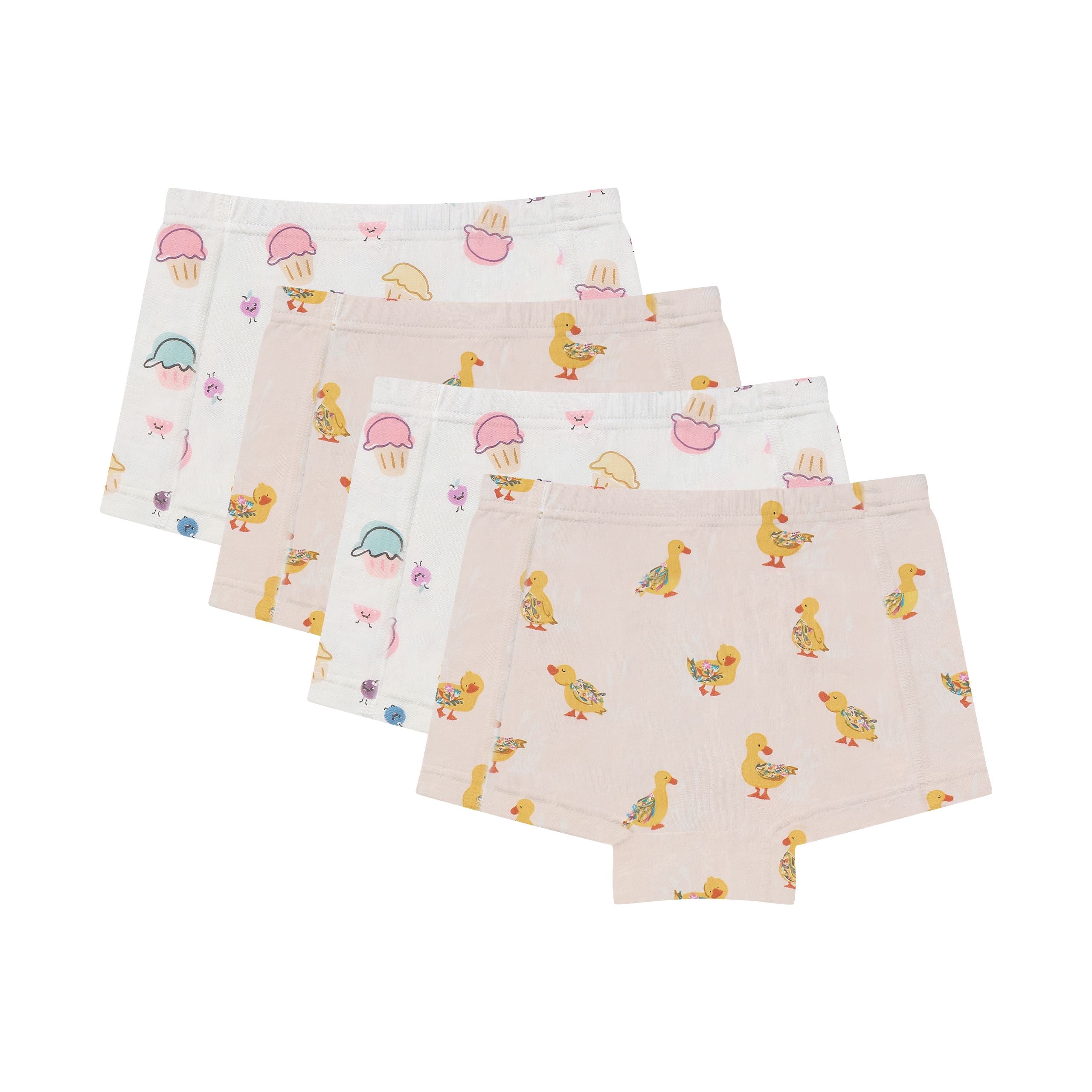 Nest Designs-Girl Boy Short Underwear (4 Pack) Five Little Ducks
