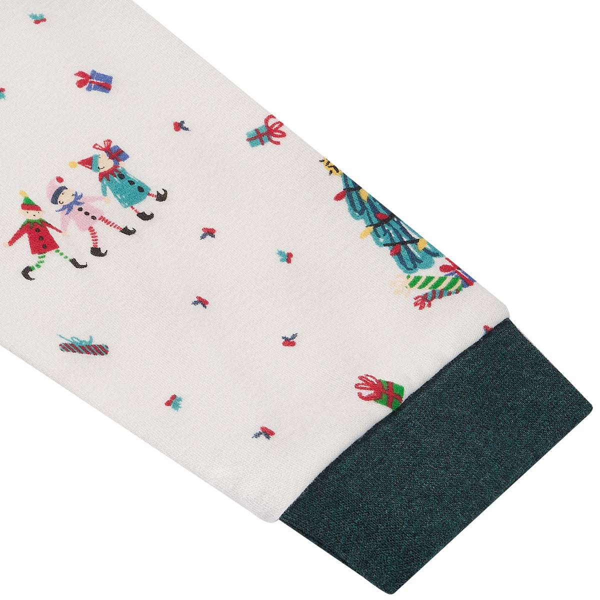 Nest Designs-L/S Footless Sleeper Santas Elves