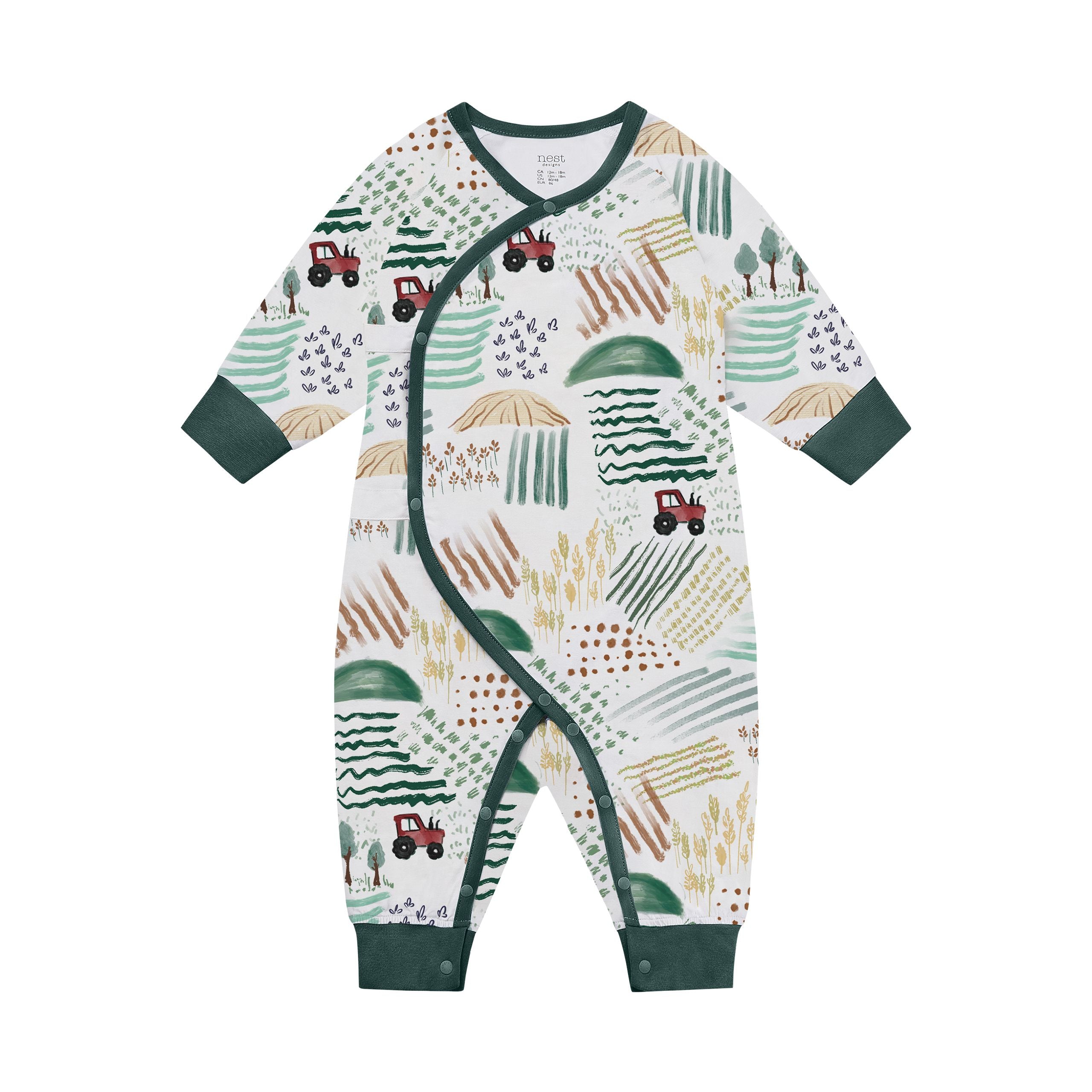 Nest Designs-Long Sleeve Romper Farmer Dell
