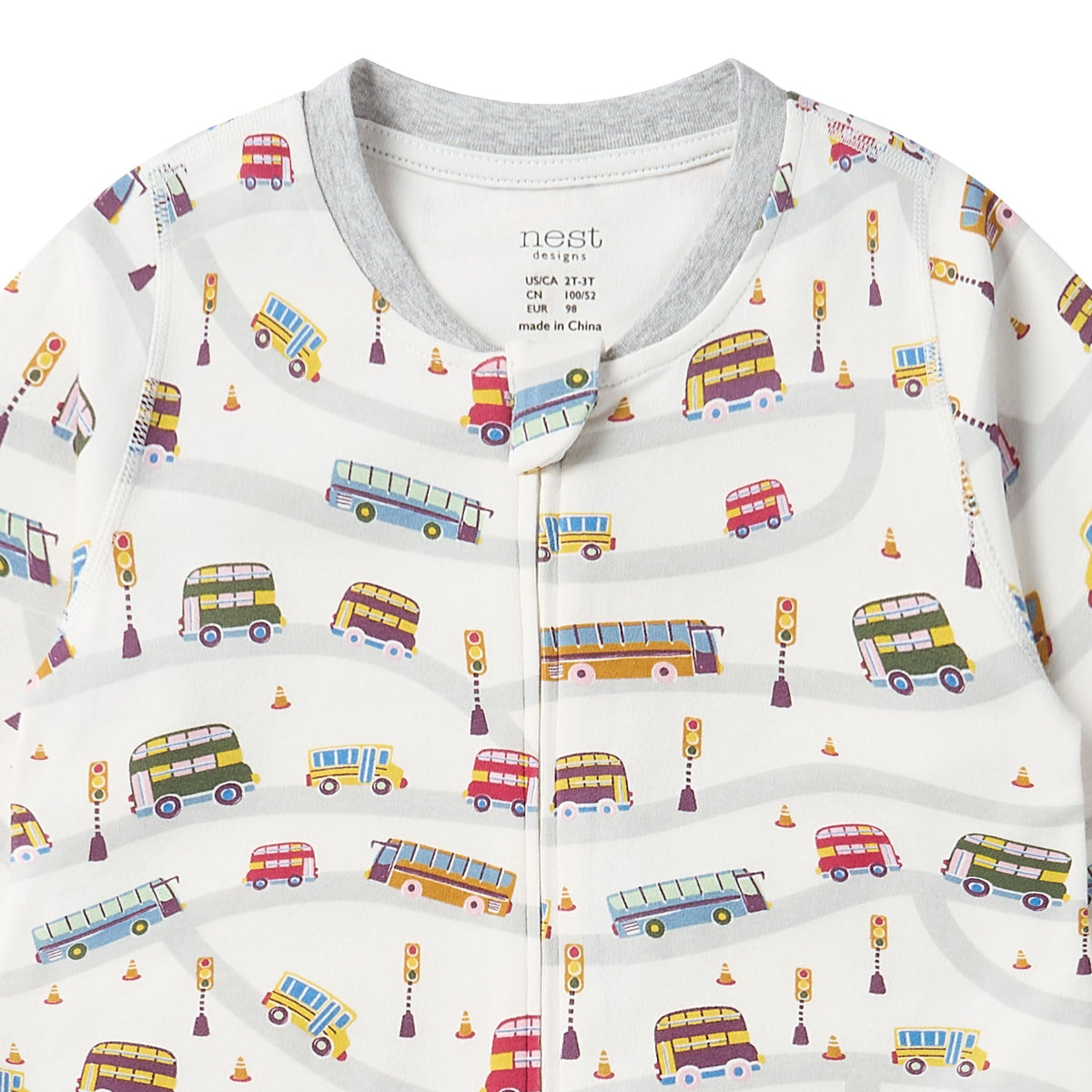 Nest Designs-Long Sleeve Romper Wheels On The Bus