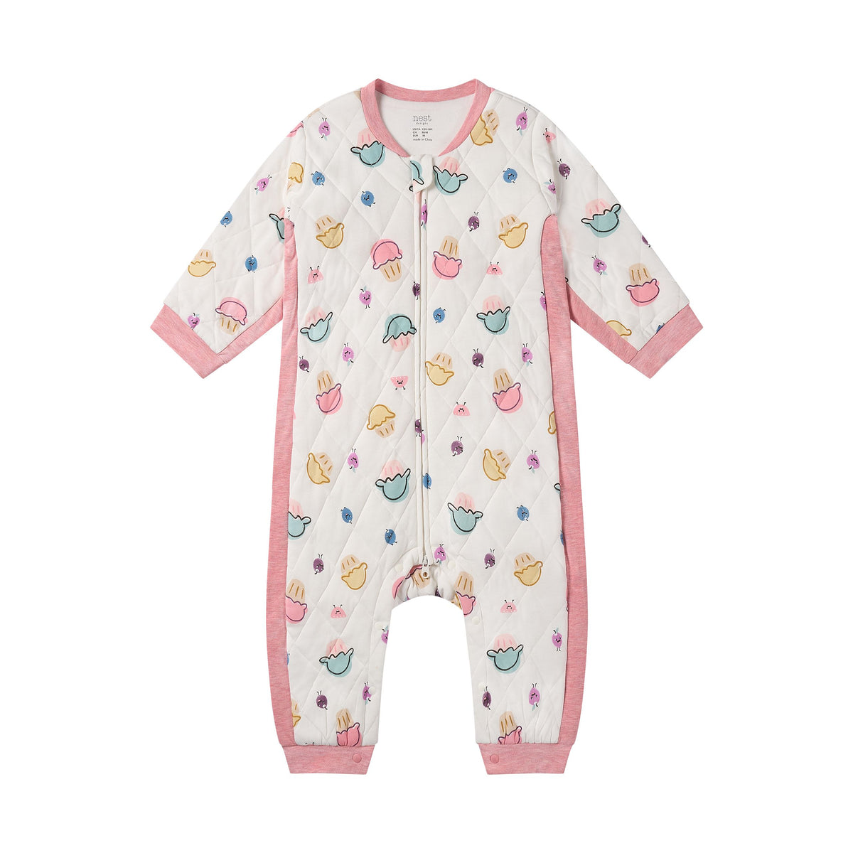 Nest Designs-Quilted Long Sleeve Romper Muffin Man