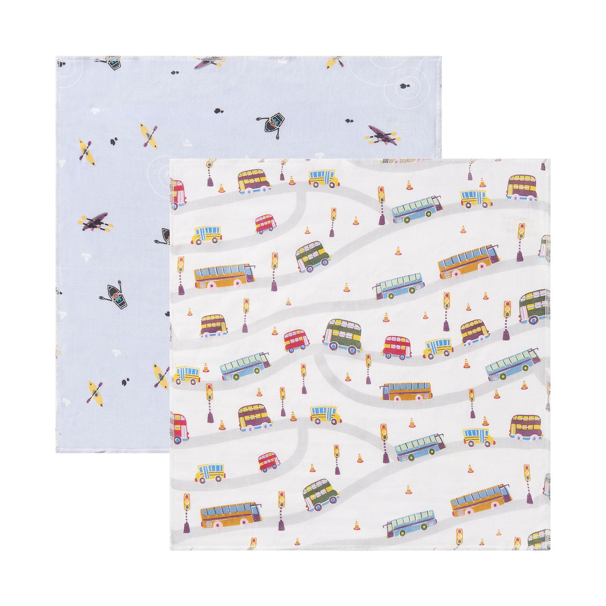 Nest Designs-Bubs Baby Washcloths (6Pack) Buses And Boats