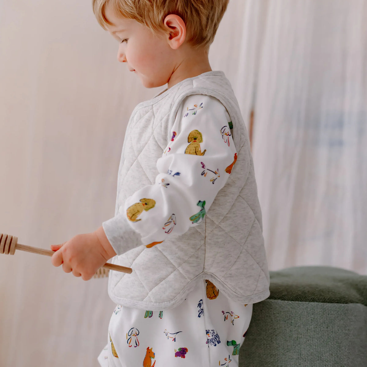 Nest Designs-Kids Quilted Vest Bingo