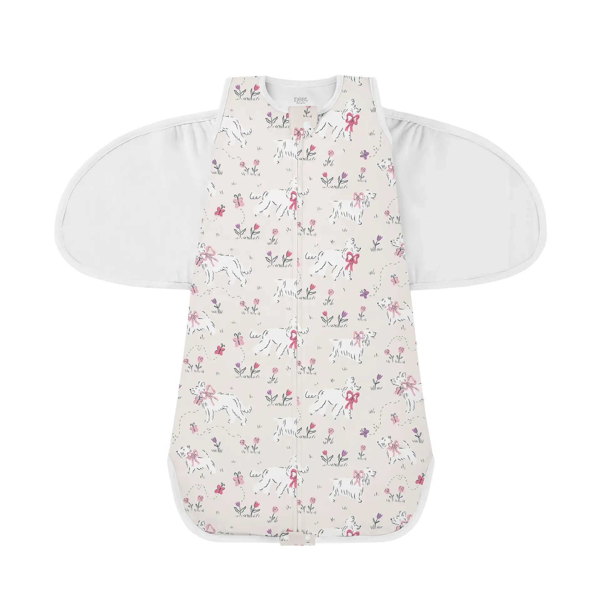 Nest Designs-1.0 TOG Swaddle Sleep Bag Doggie Meadow