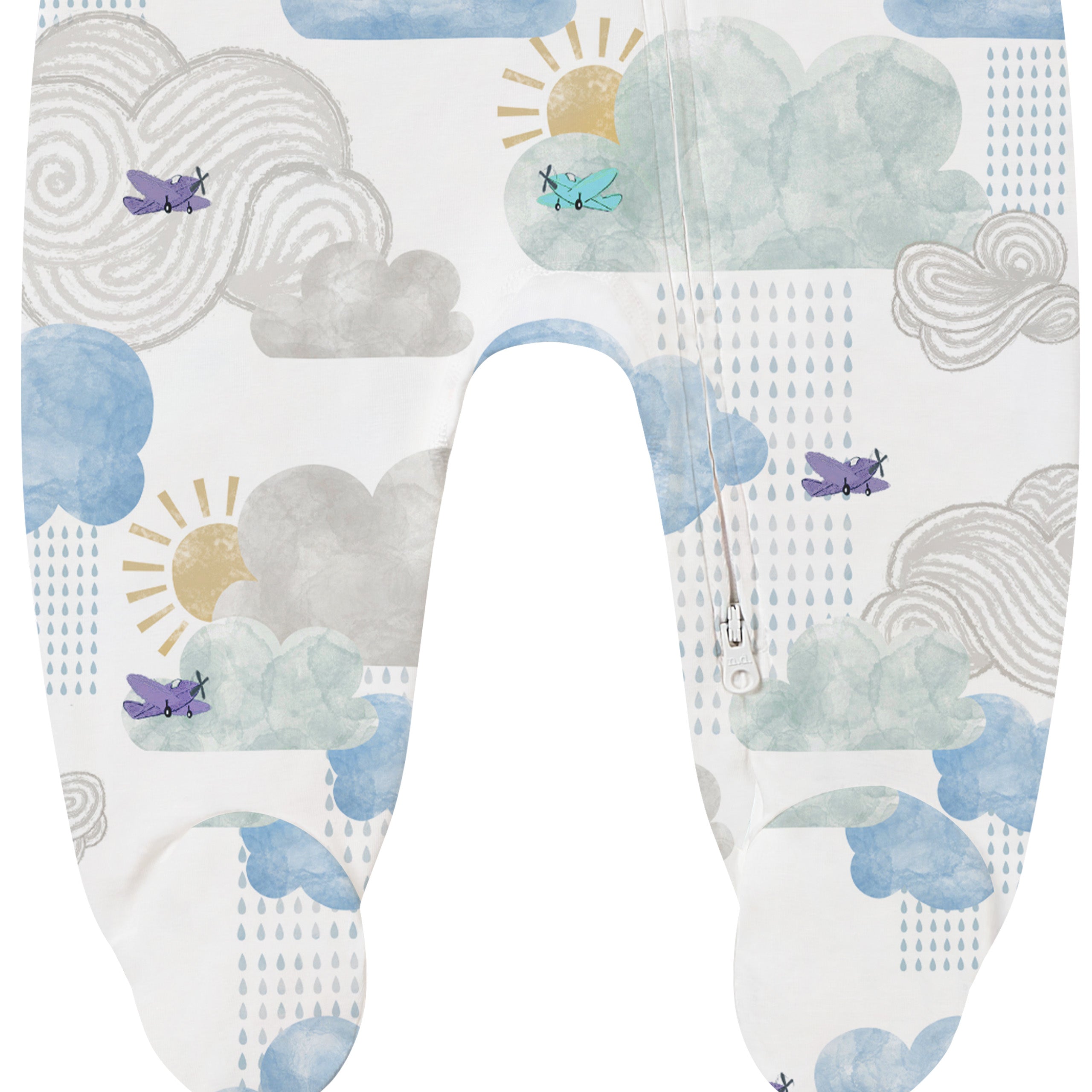 Nest Designs-Baby Long Sleeve Footed Sleeper Fluffy Puffs