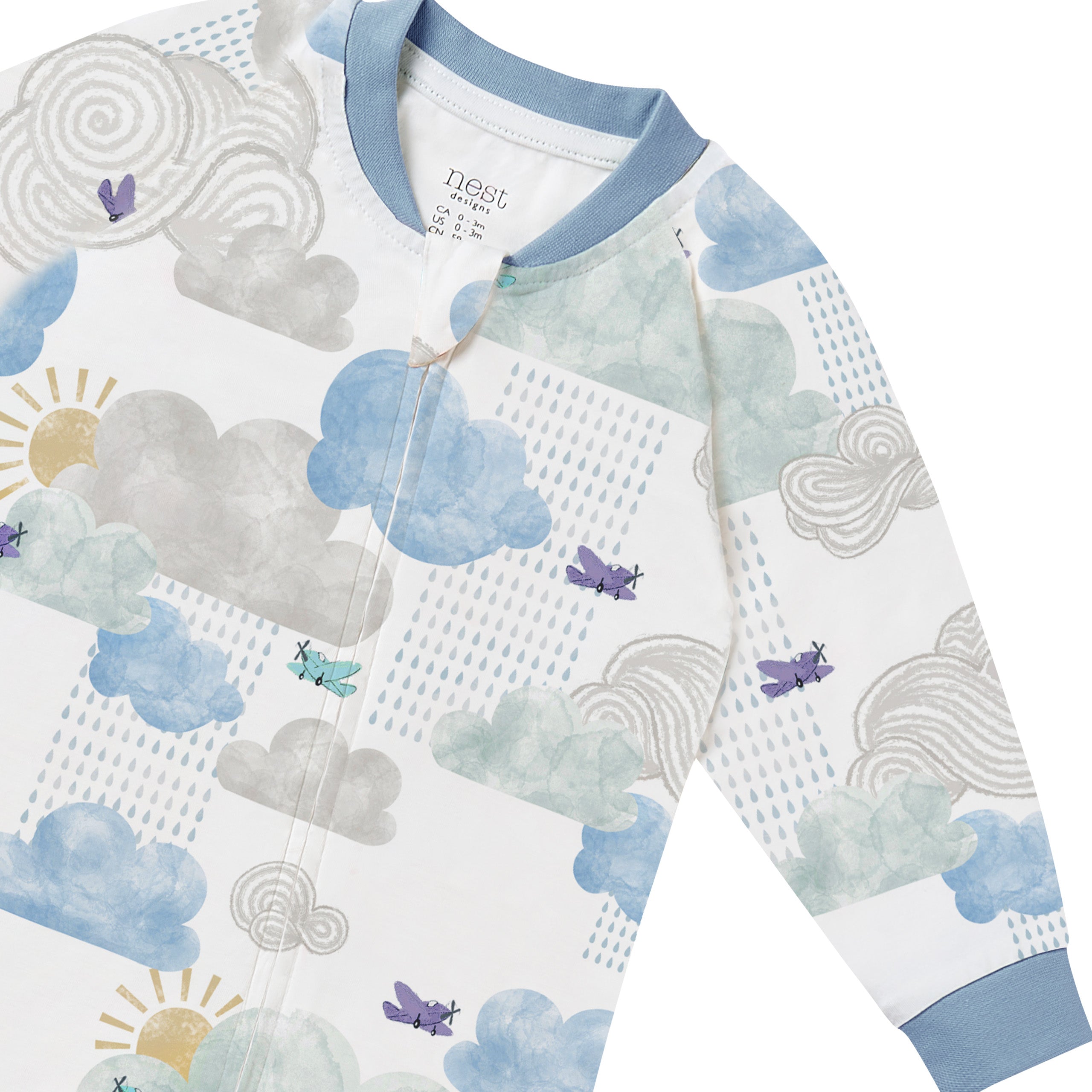 Nest Designs-Baby Long Sleeve Footed Sleeper Fluffy Puffs