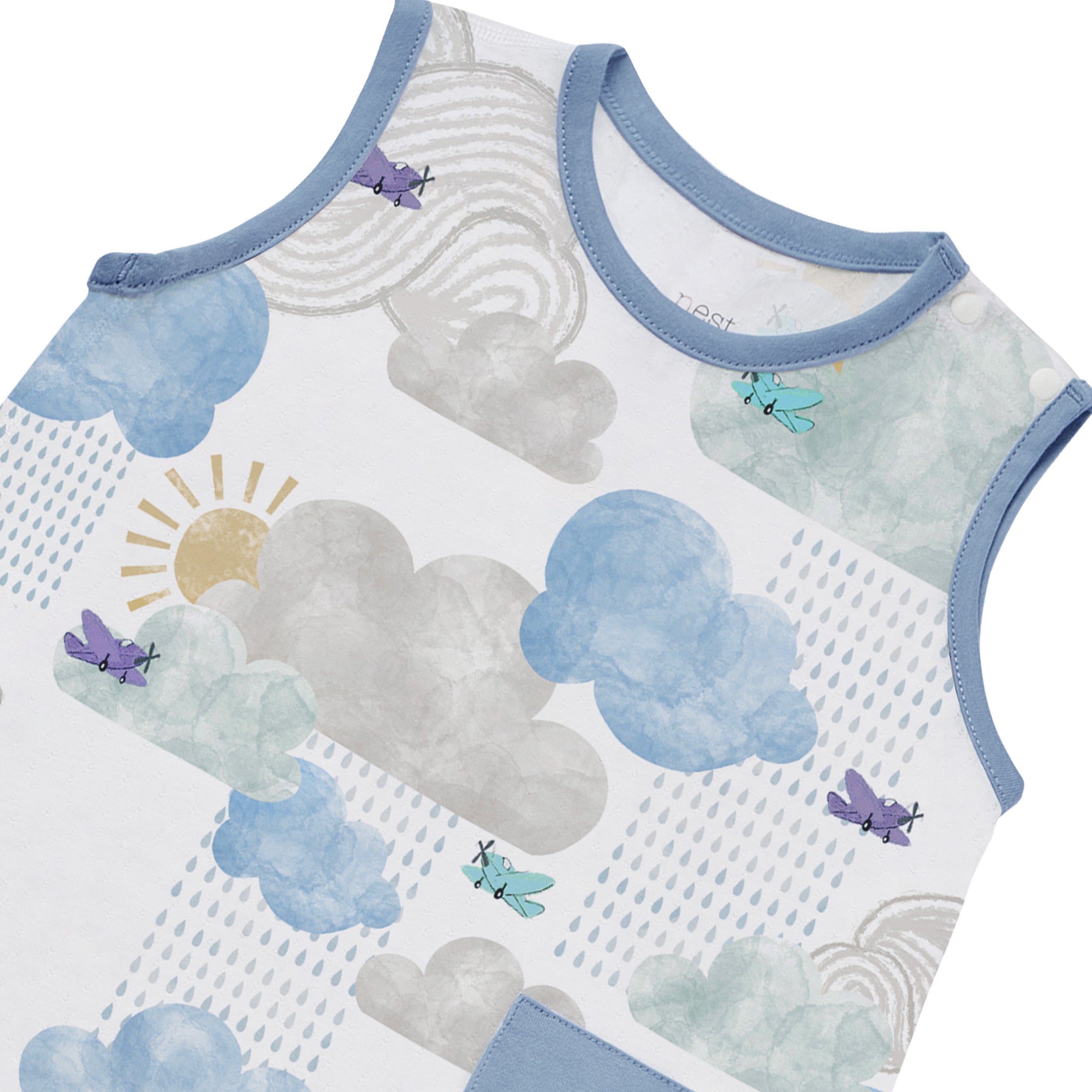 Nest Designs-Baby Sleeveless Romper Fluffy Puffs