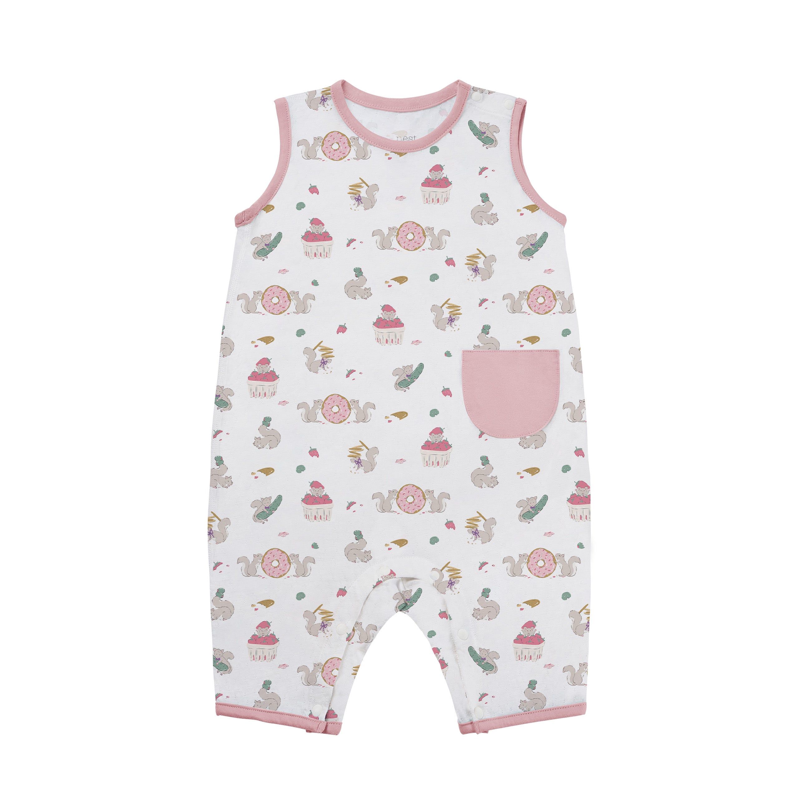Nest Designs-Baby Sleeveless Romper Very Squirrelly
