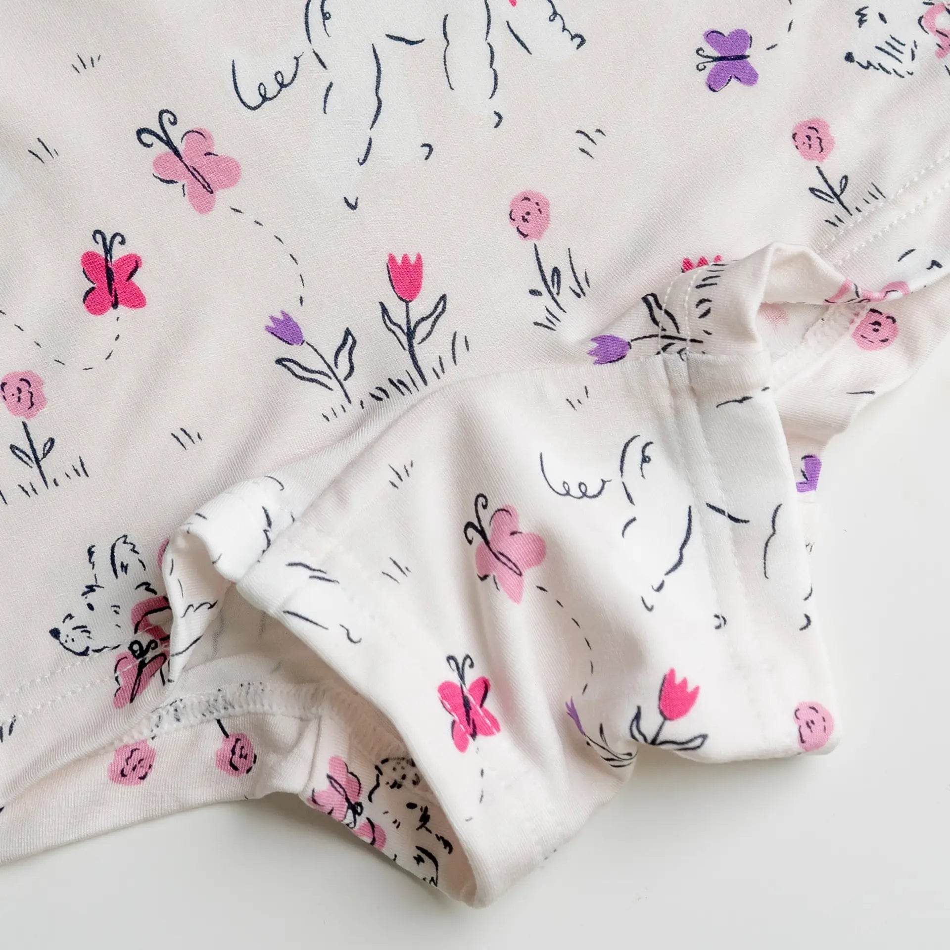 Nest Designs-Girls Boy Short Underwear (2 Pack) Doggie Meadow/Very Squirrelly