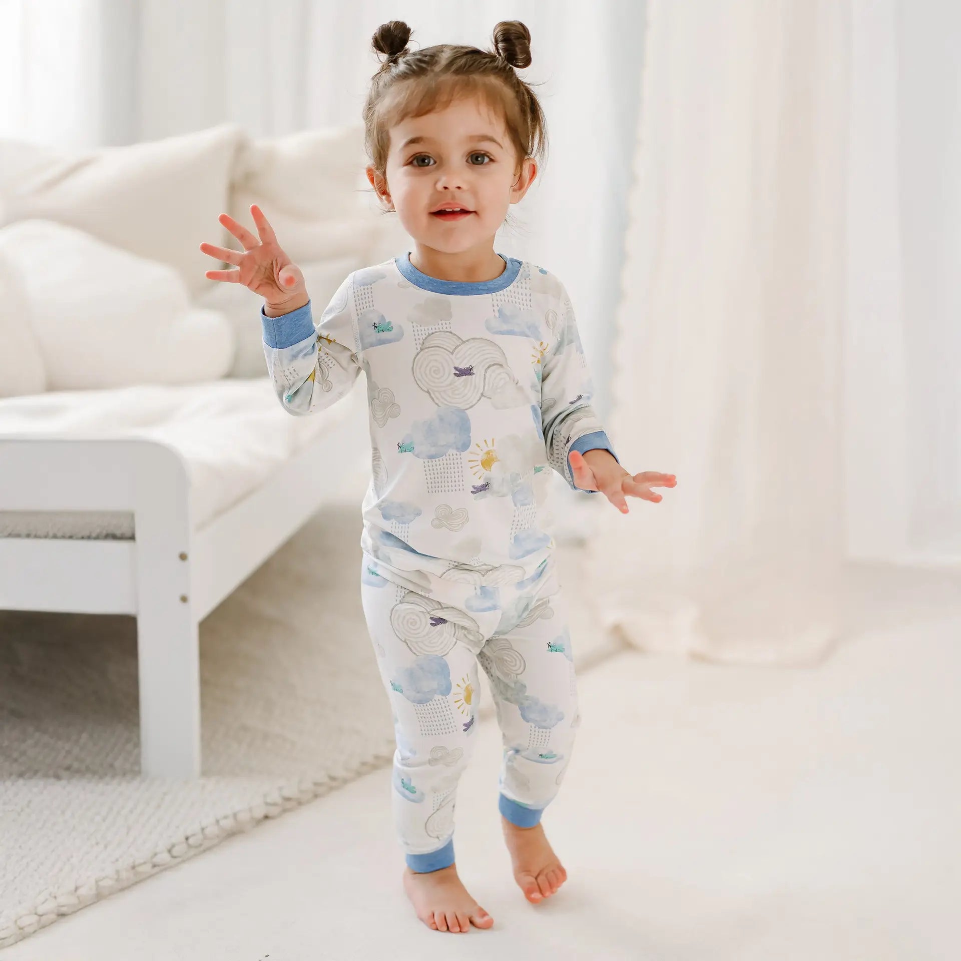 Nest Designs-Long Sleeve PJ Set Fluffy Puffs