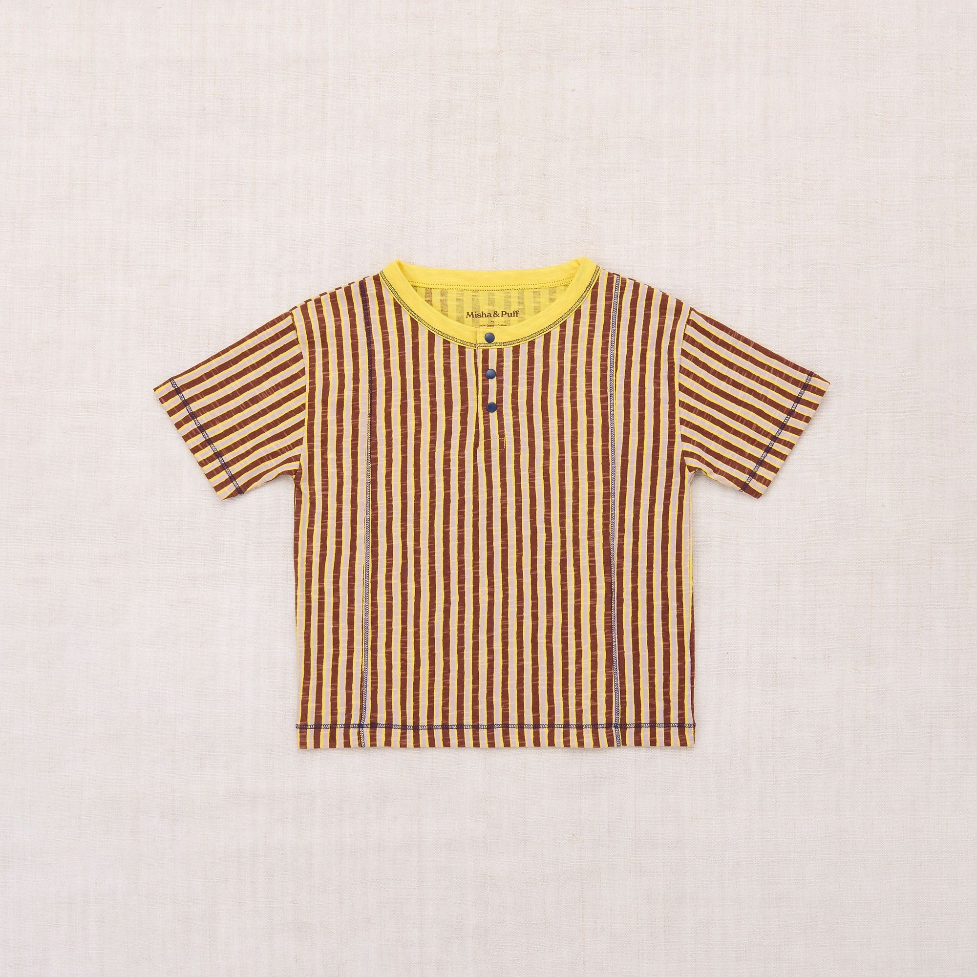 Misha & Puff-Kids Nigel Tee Cola Painterly Stripe
