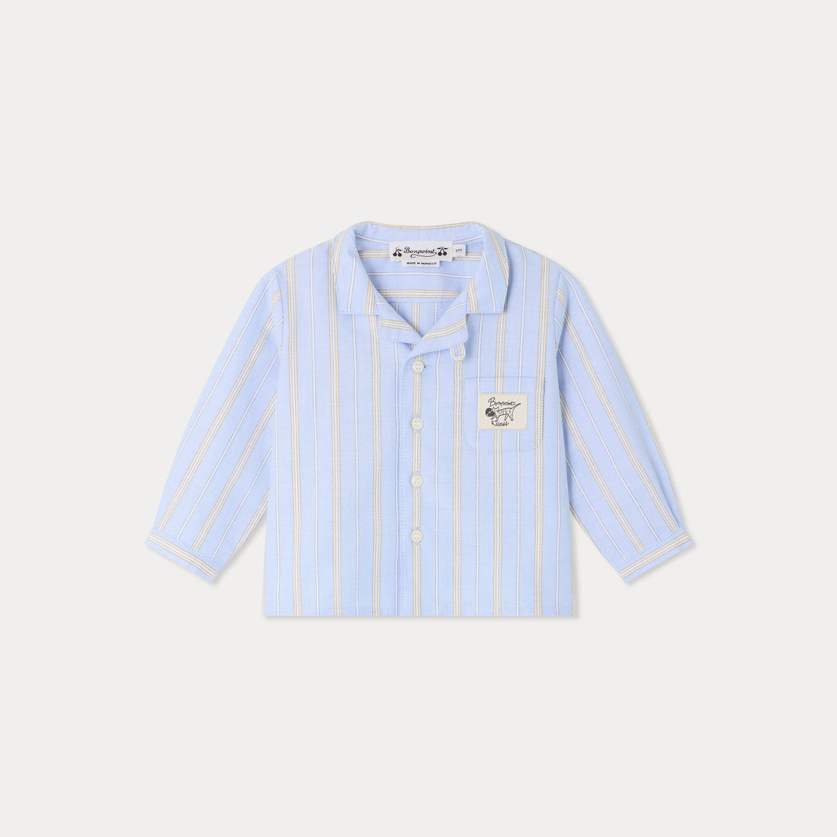 Bonpoint-Bebe Chemise Maxime Ra Bleu