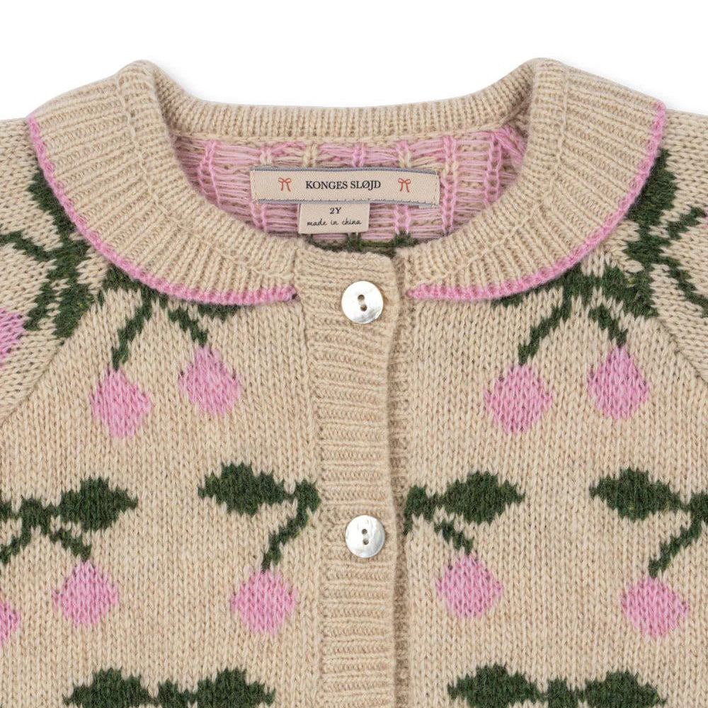 Konges Sløjd-Belou Knit Collar Cardigan Cherry