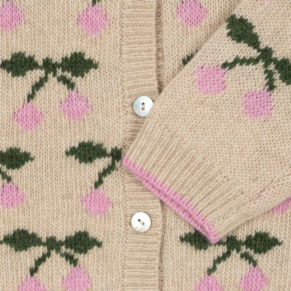 Konges Sløjd-Belou Knit Collar Cardigan Cherry