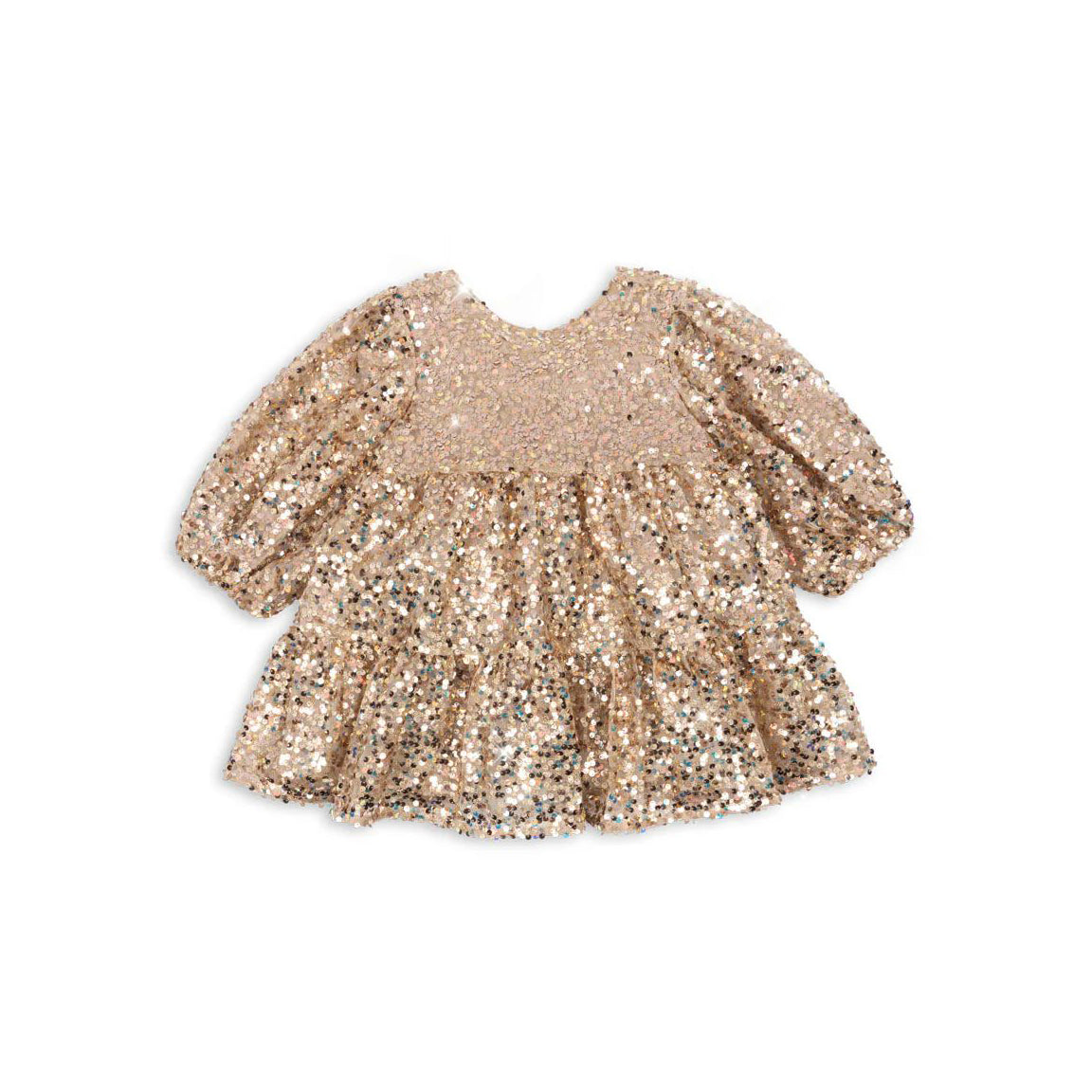 Konges Sløjd-Lila Sequins Bow Dress Gold Glitter