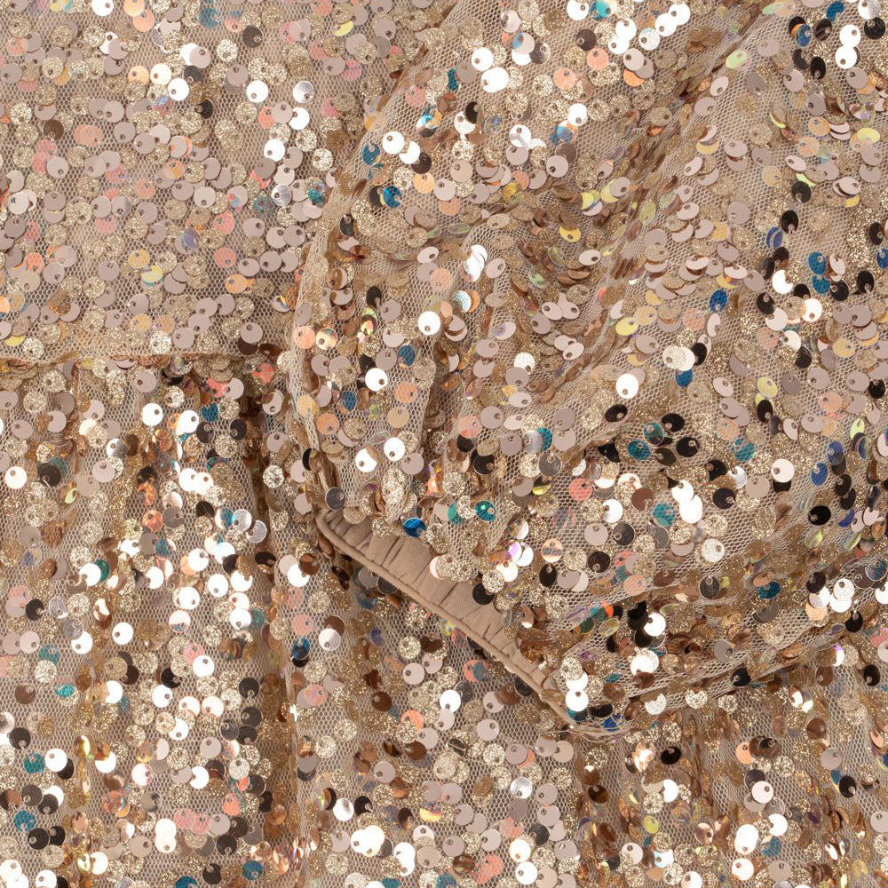 Konges Sløjd-Lila Sequins Bow Dress Gold Glitter