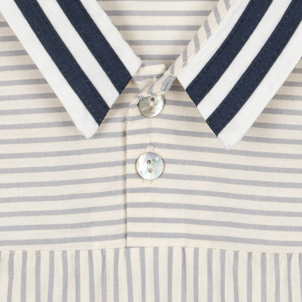 Konges Sløjd-Baby Allie Sailor Romper Gots Bleu Stripe