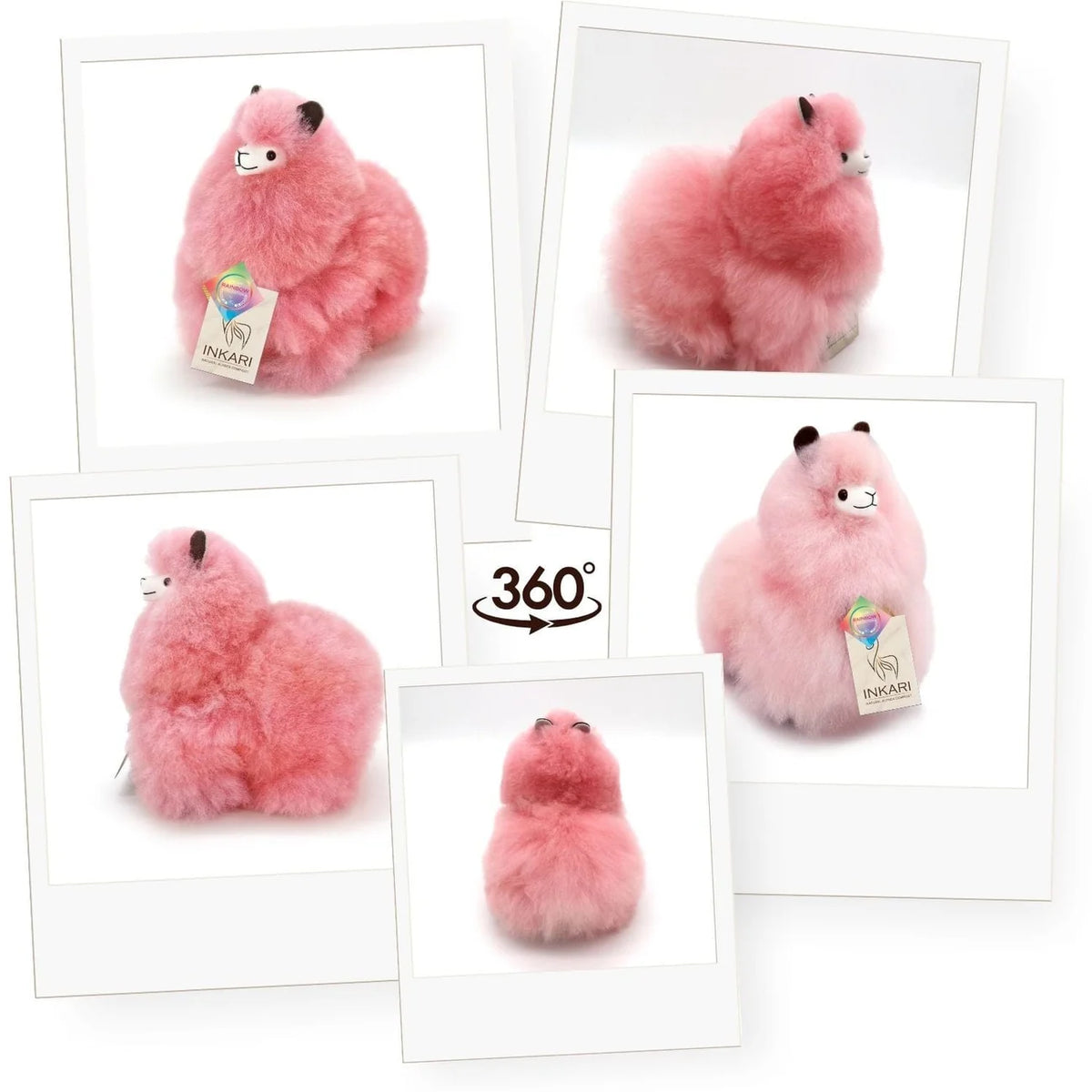 Inkari-Rainbows Alpaca Toy Small 23cm Cotton Candy