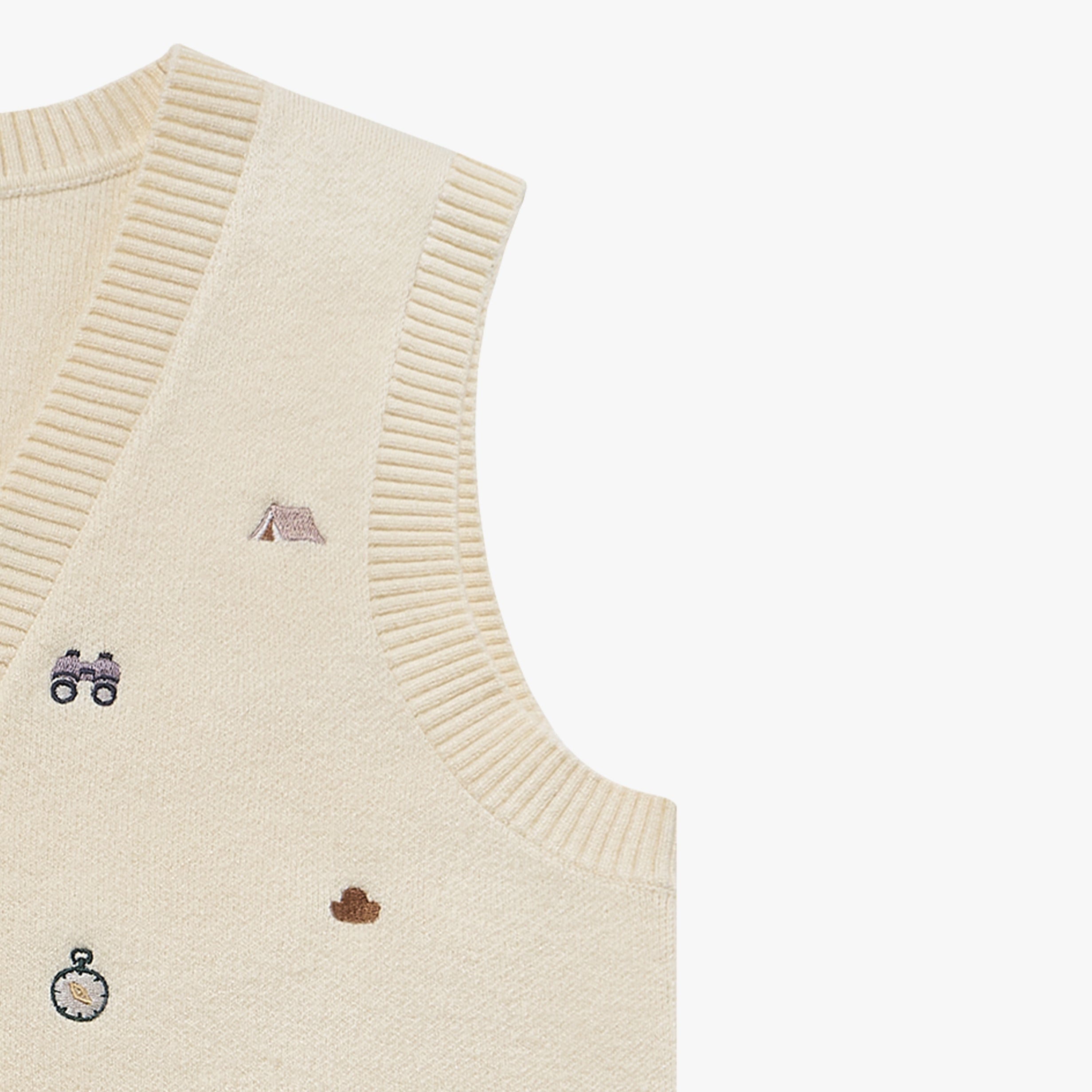 Petite Revery-Cotton Knit Kids Camp Vest Mini Camp Revery