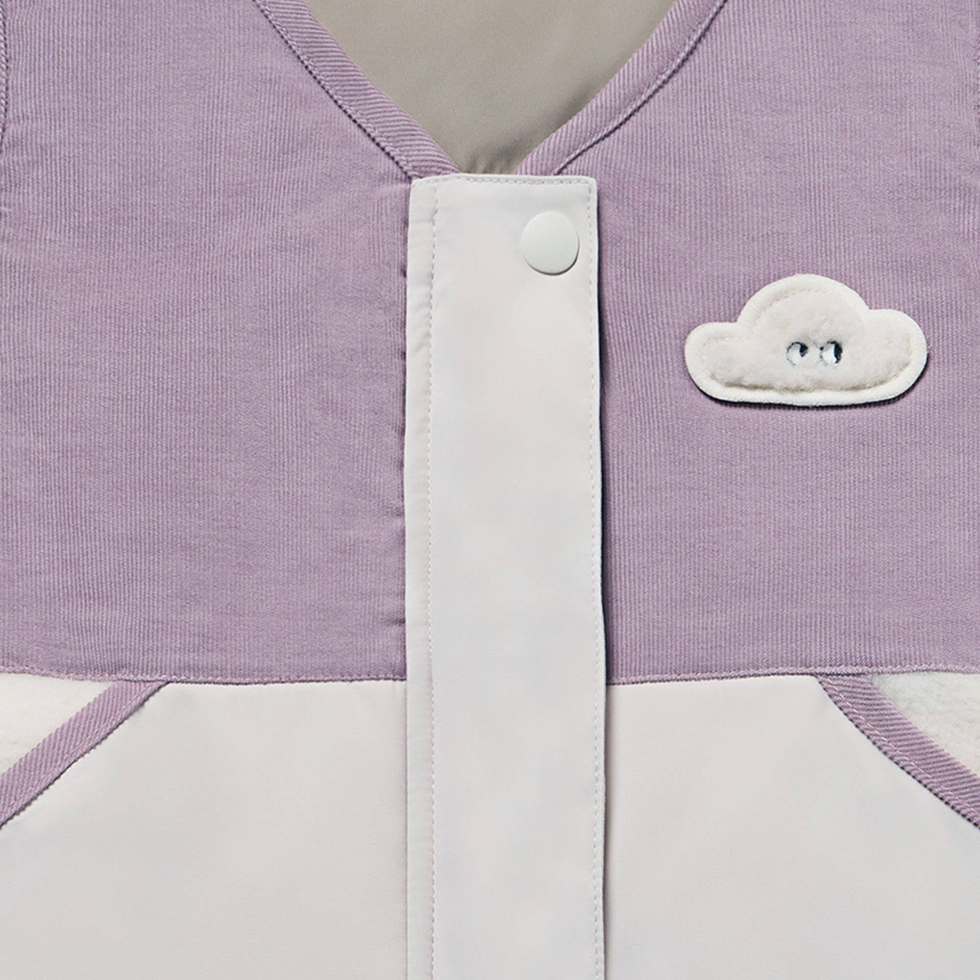 Petite Revery-Recycled Polyester & Corduroy Down Kids Vest Cloud