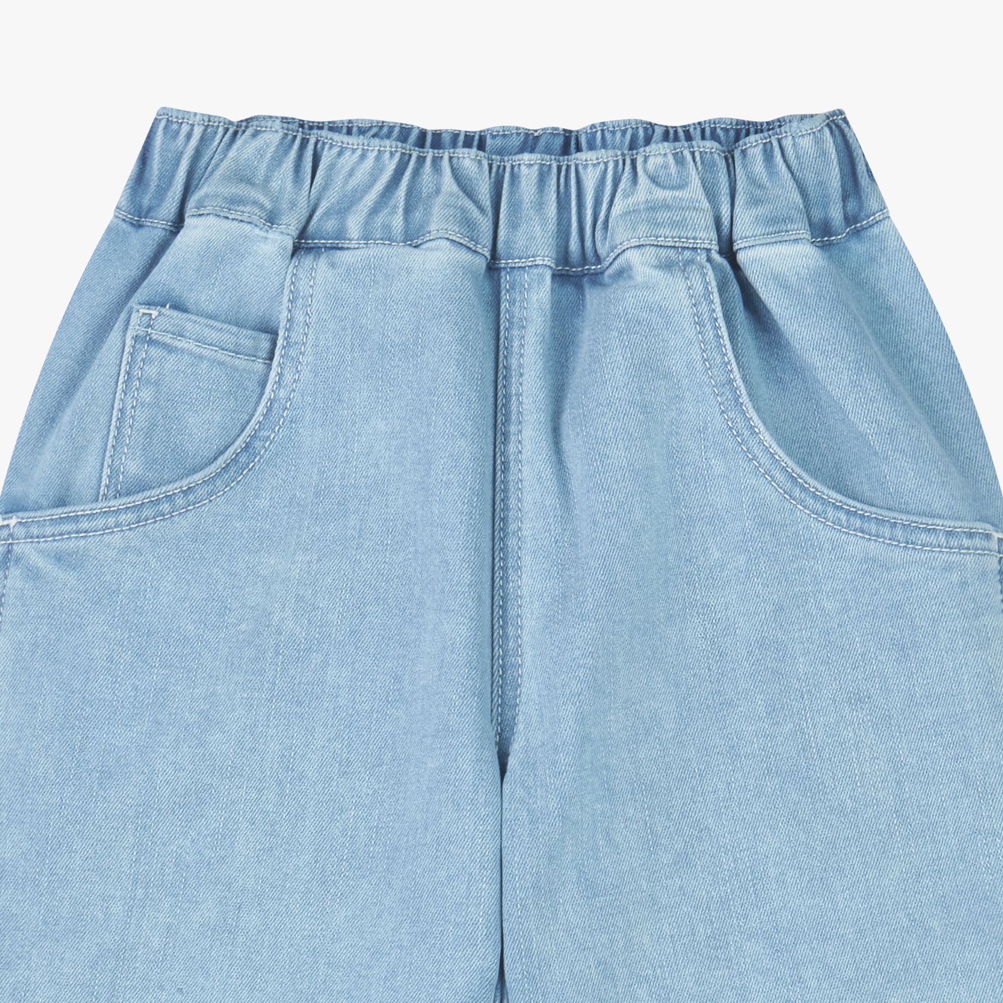 Petite Revery-Cotton Denim Jeans Dusk Blue