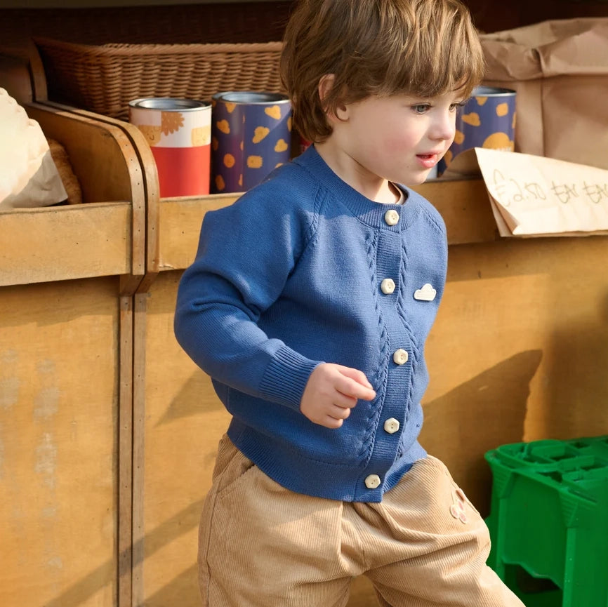 Petite Revery-Cable Knit Cardigan Oceanview