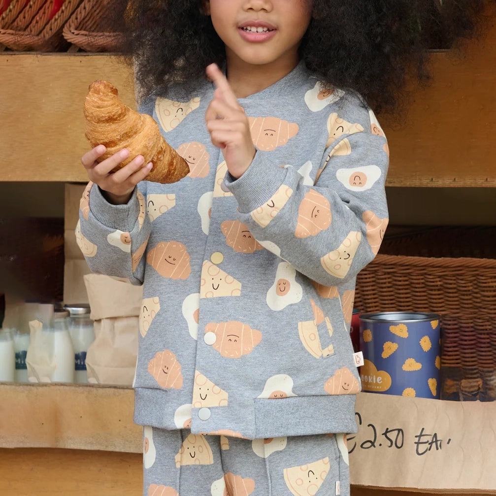 Petite Revery-Baseball Jacket Smiley Side Up