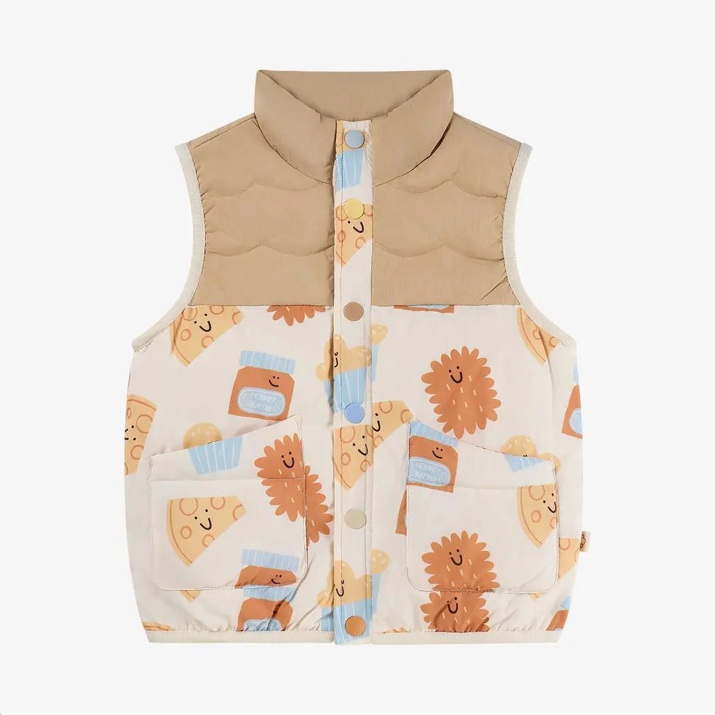 Petite Revery-Recycled Taffeta Down Vest Feeling Gouda