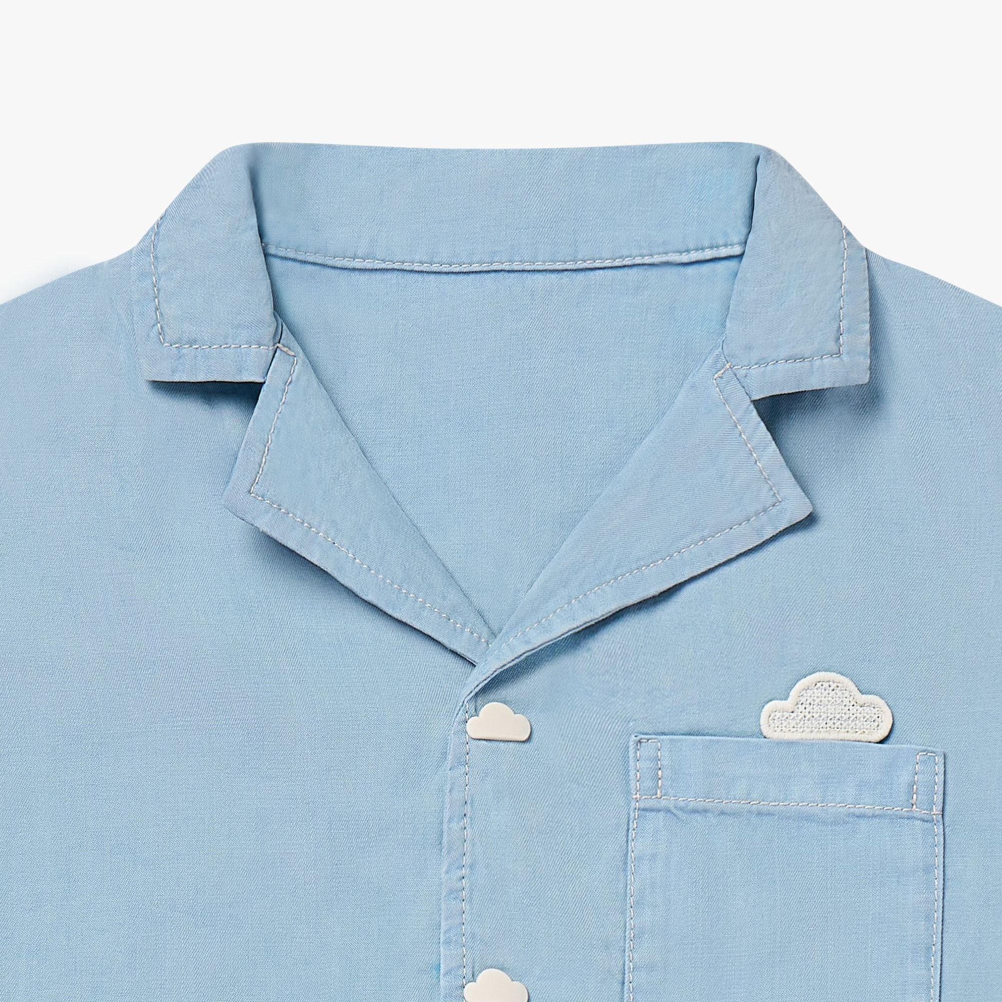 Petite Revery-Kids Short Sleeve Shirt Chambray Denim