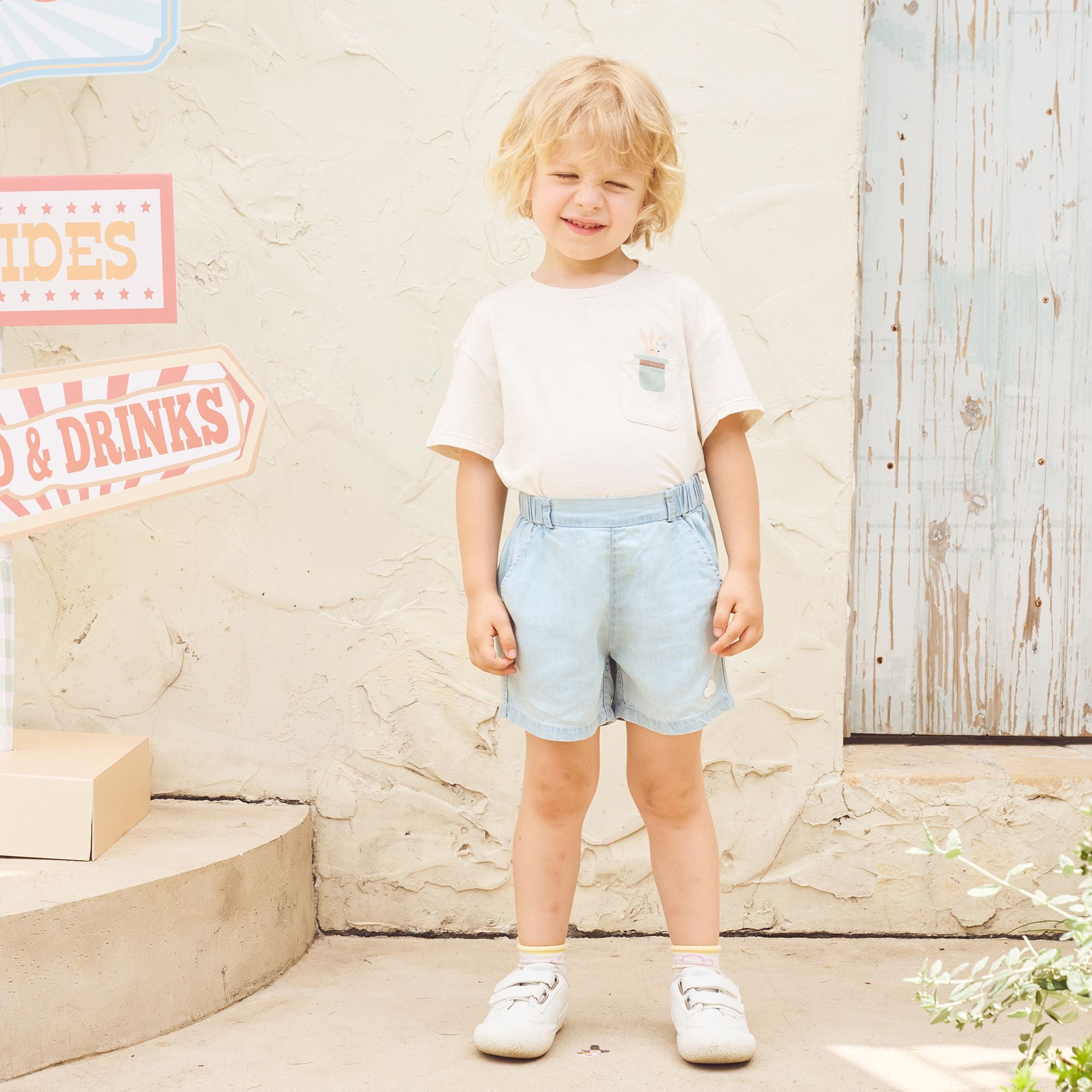 Petite Revery-Kids Oversize Tee Nimbus Cloud