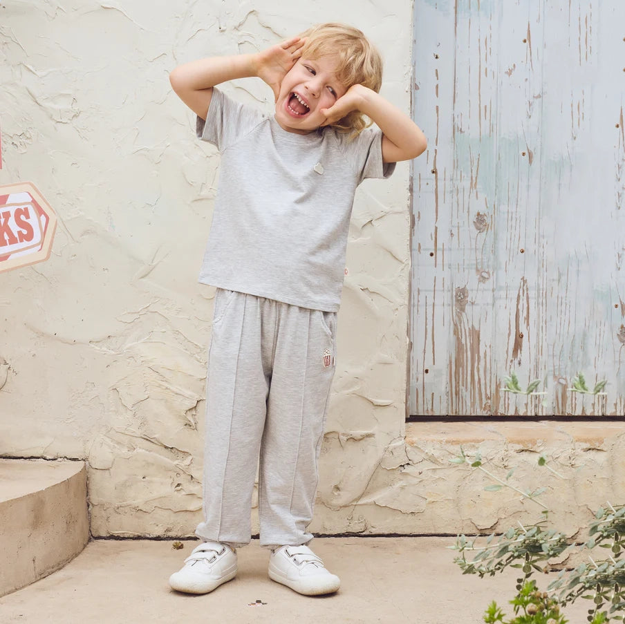 Petite Revery-Kids Short Sleeve Tee Fog Grey