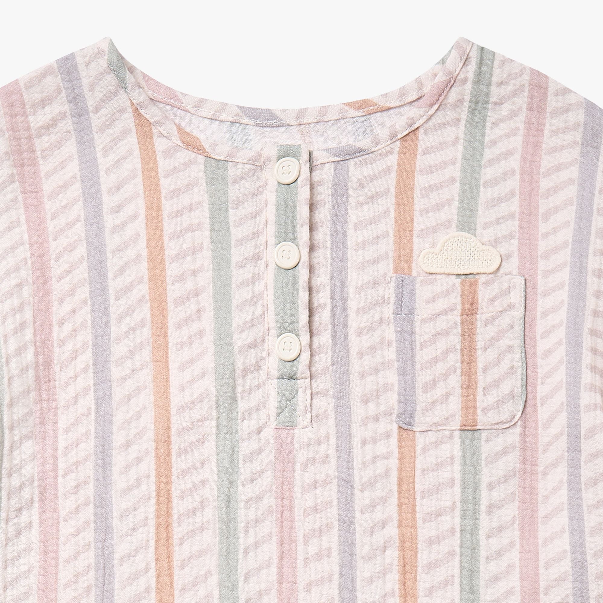 Petite Revery-Kids Short Sleeve Tee Caramel Stripes